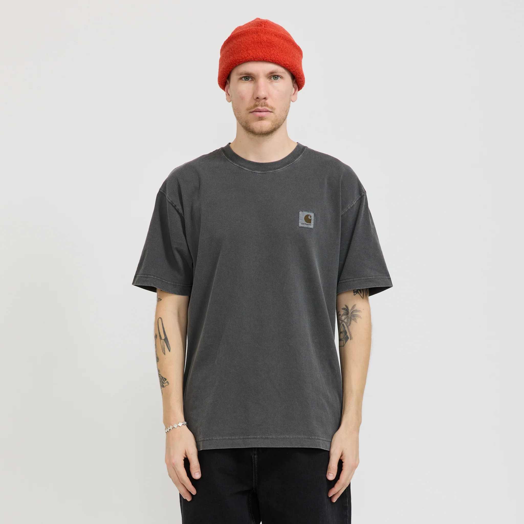 Recycled Wool Watch Cap Orange - Image 6