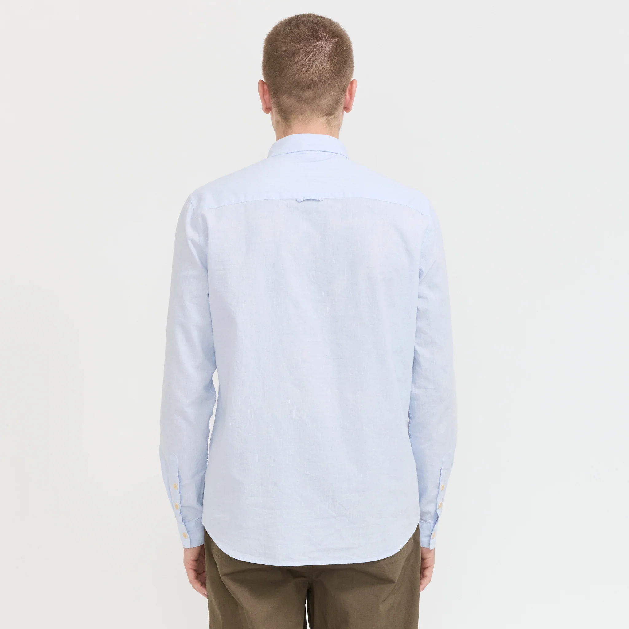 Relaxed Fit Shirt Blue Microstripe - Image 4