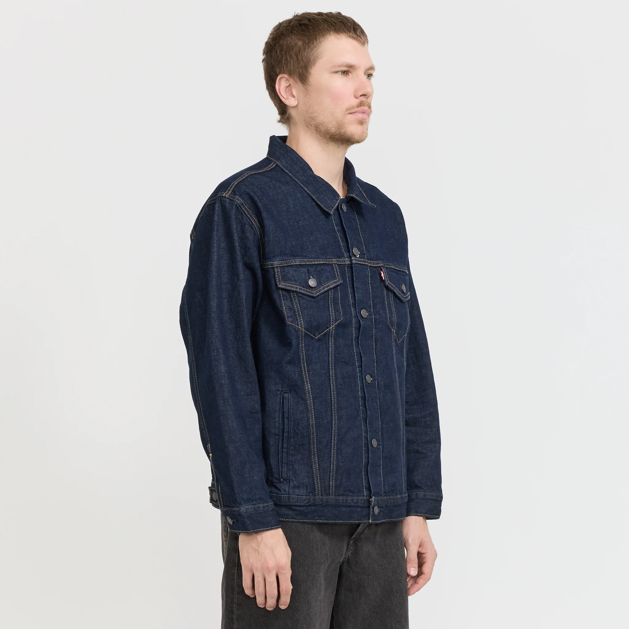 Relaxed Fit Trucker Jacket Wash It Out Rinse - Image 3
