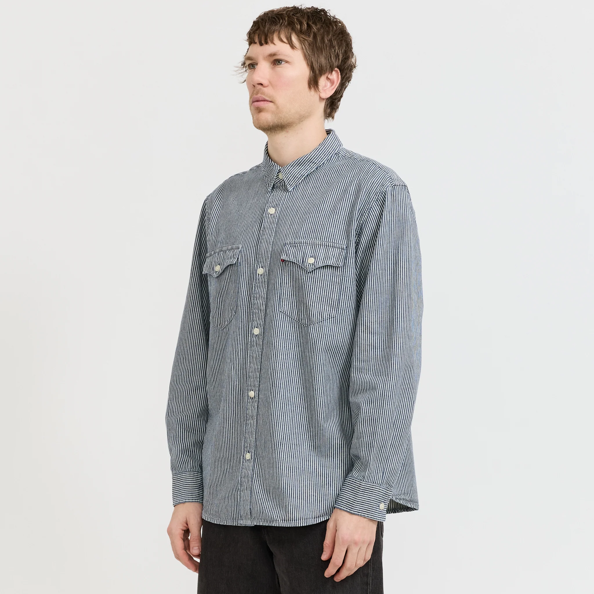 Relaxed Fit Western Shirt Grand Dark Railroad