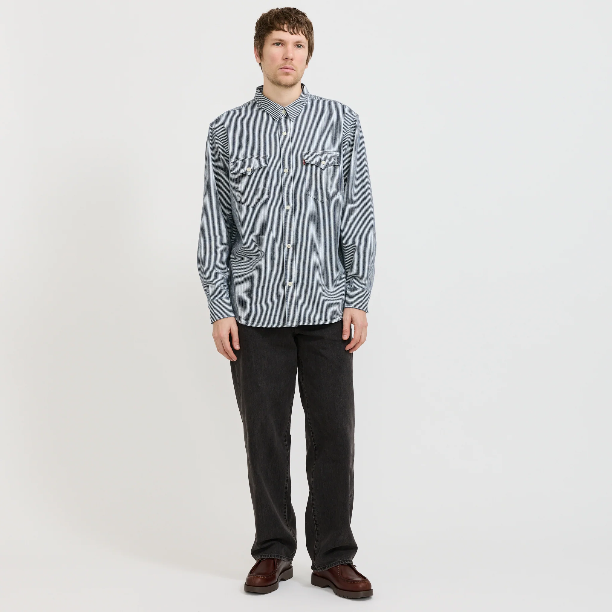 Relaxed Fit Western Shirt Grand Dark Railroad - Image 2