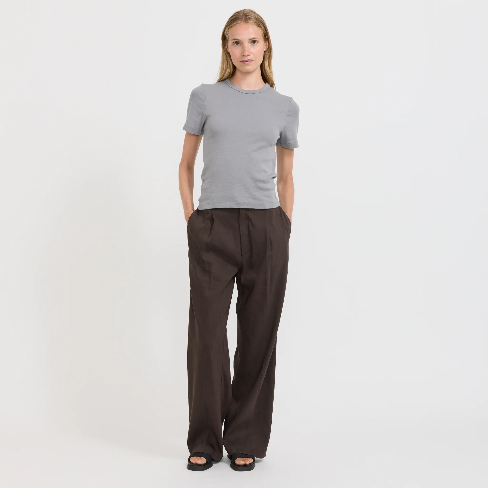 Rib Baby T-Shirt Smoke Grey - Image 2