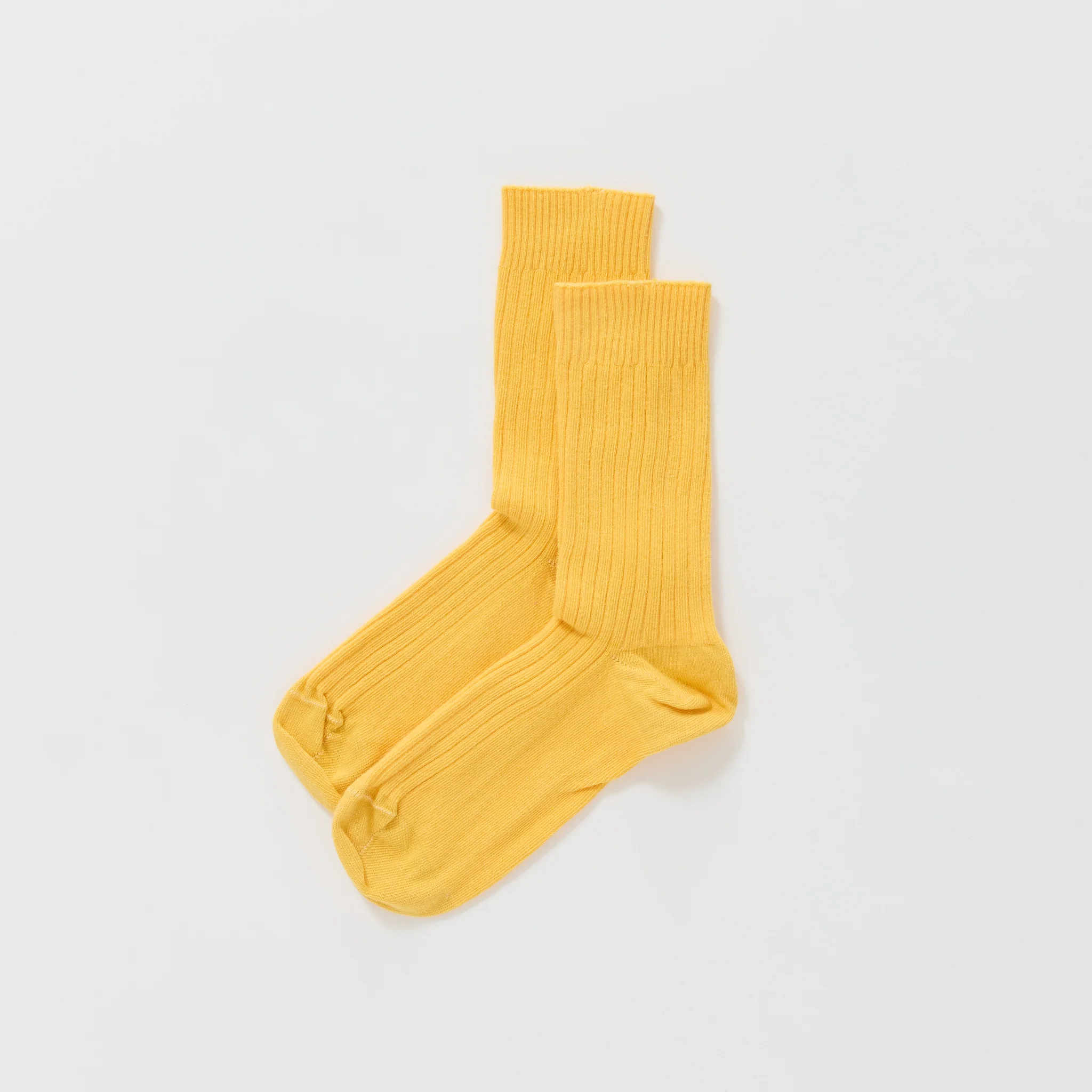 Rib Overankle Socks Eri Yellow