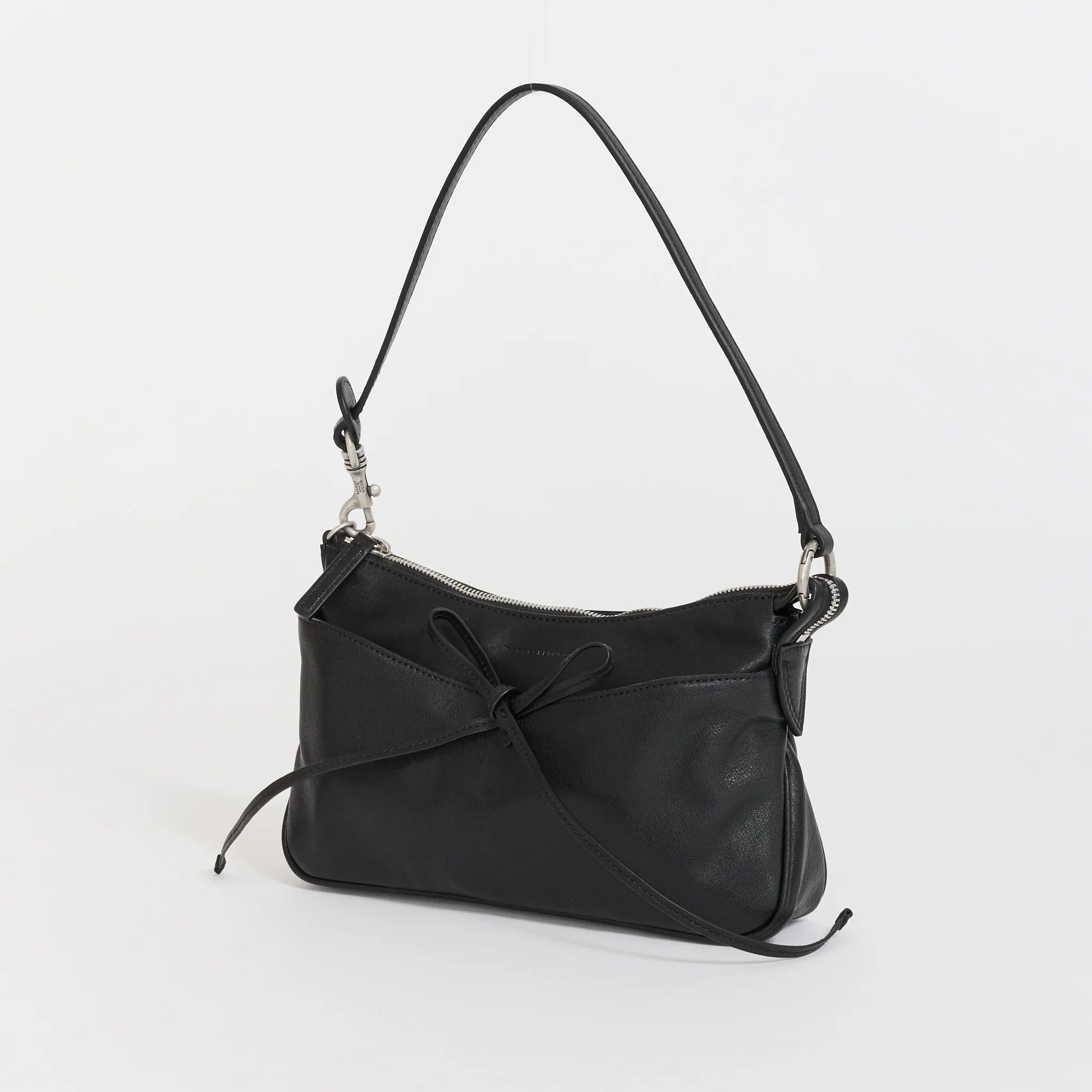 Ribbon Pochette Black Soft Nappa - Image 2