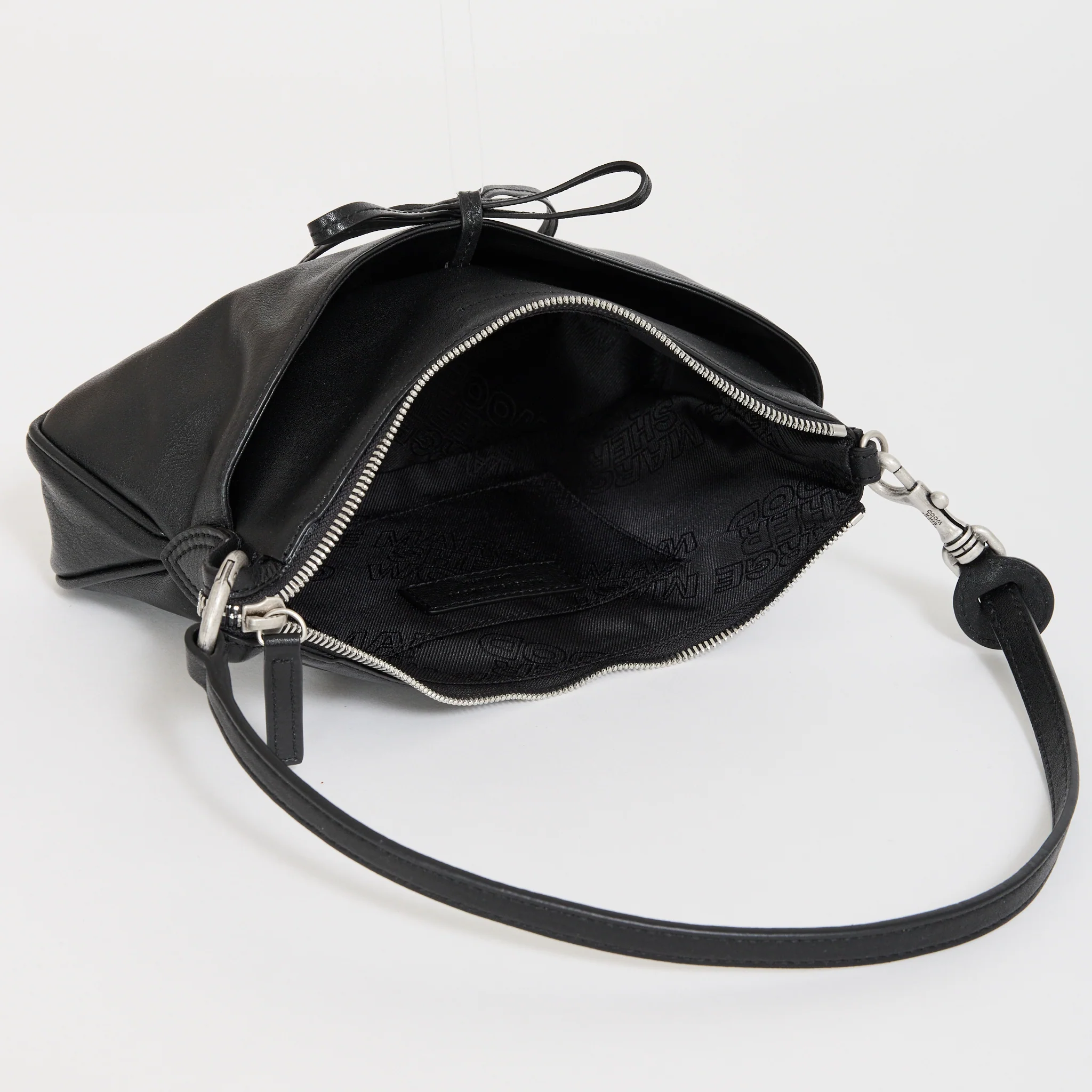 Ribbon Pochette Black Soft Nappa - Image 4