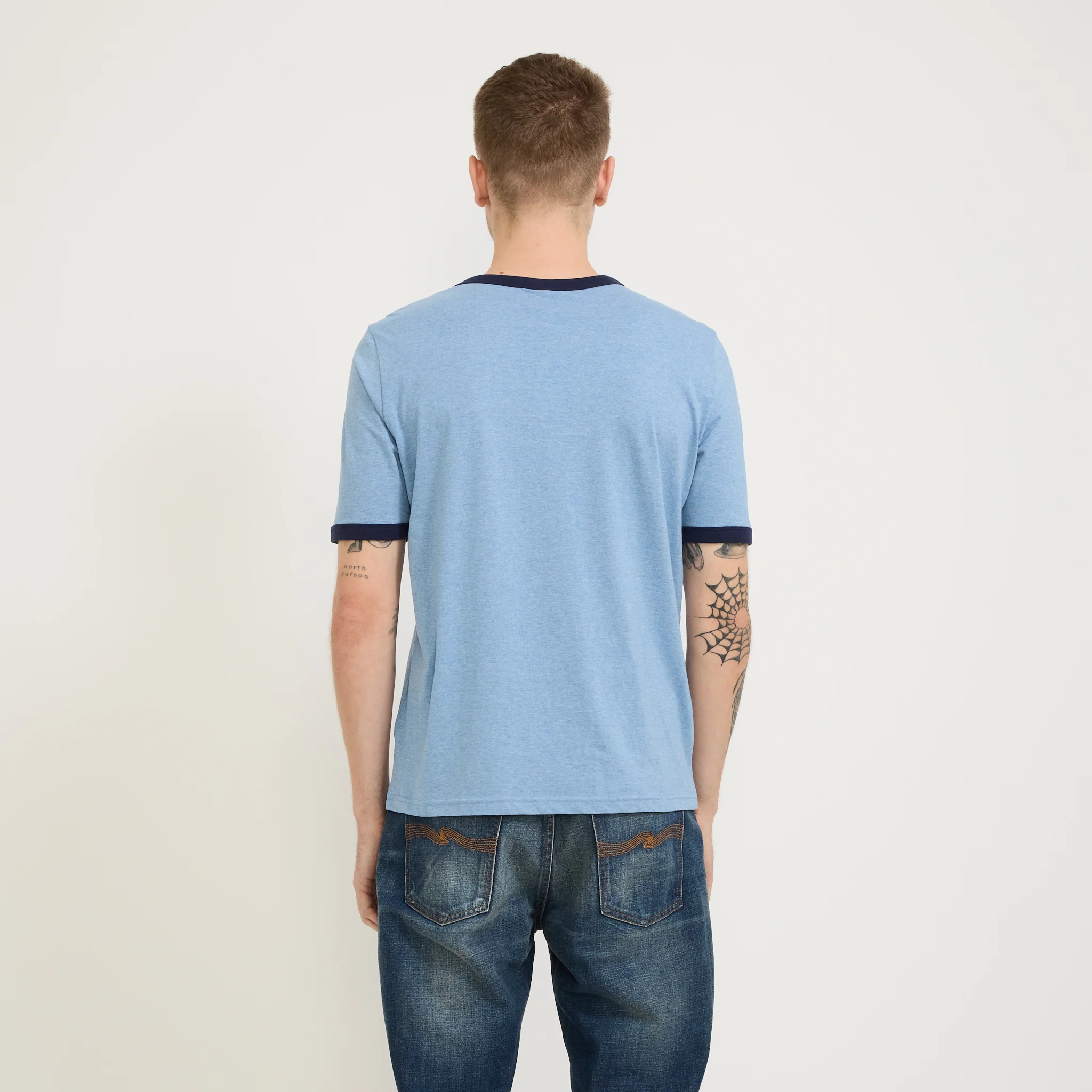 Ricky 6-66 Ringer T-Shirt Bluemelange - Image 4
