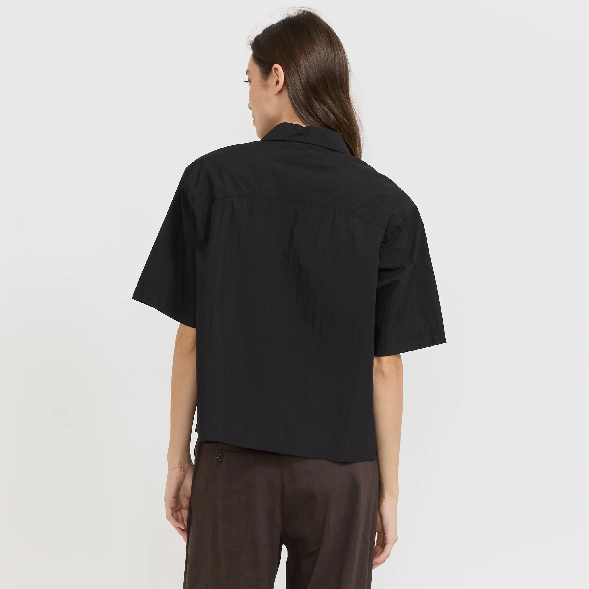 Rine Short Sleeve Shirt Black - Image 4