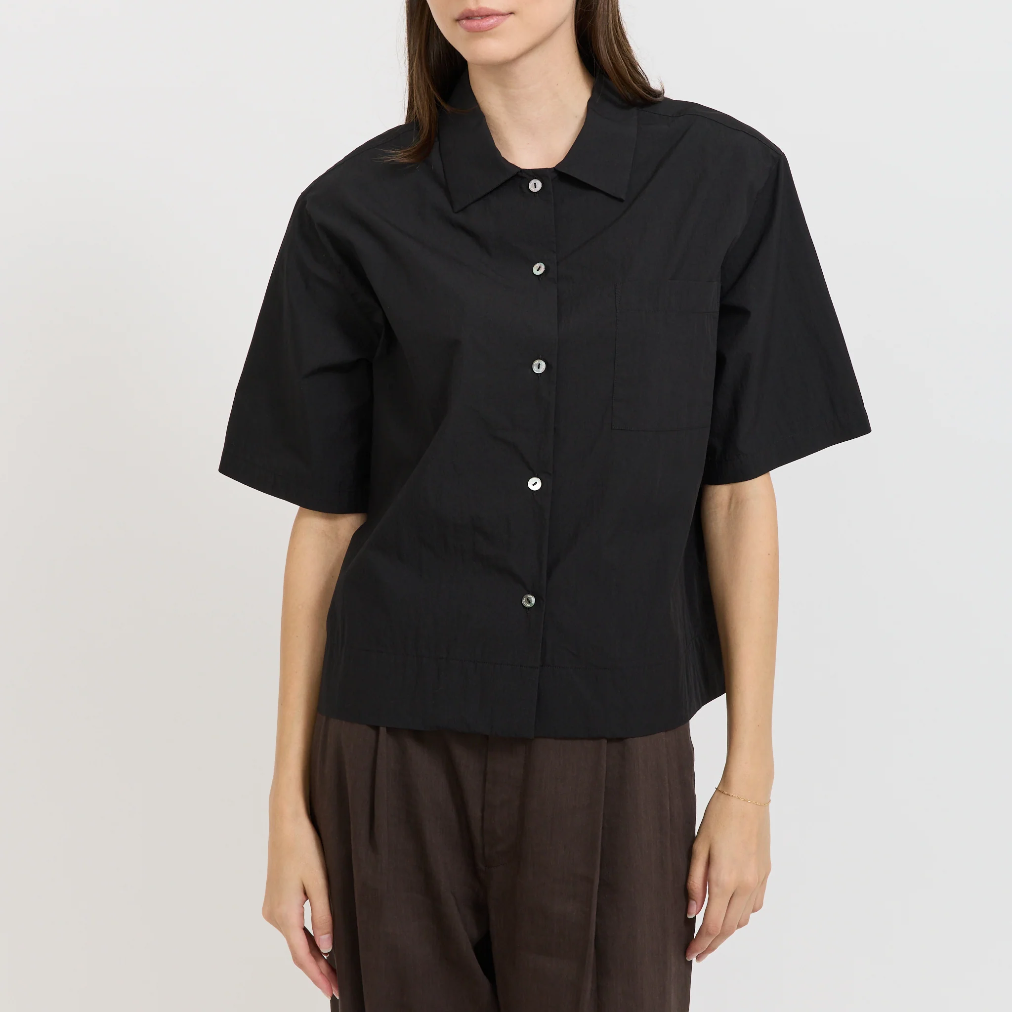 Rine Short Sleeve Shirt Black - Image 5