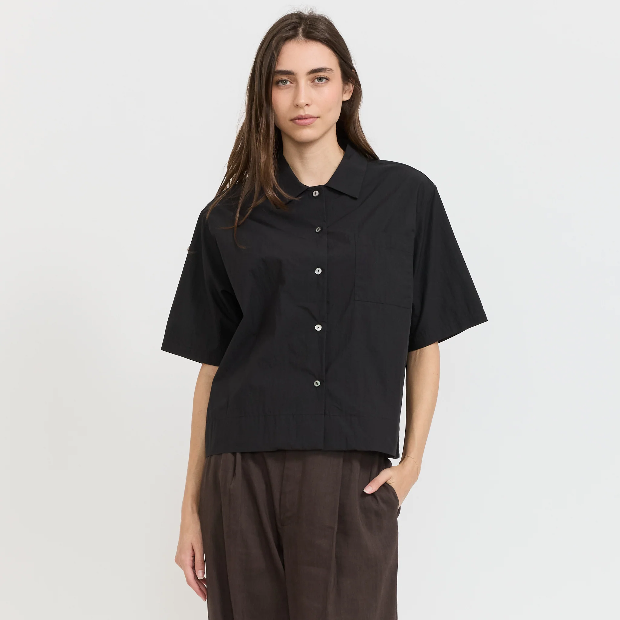 Rine Short Sleeve Shirt Black - Image 7