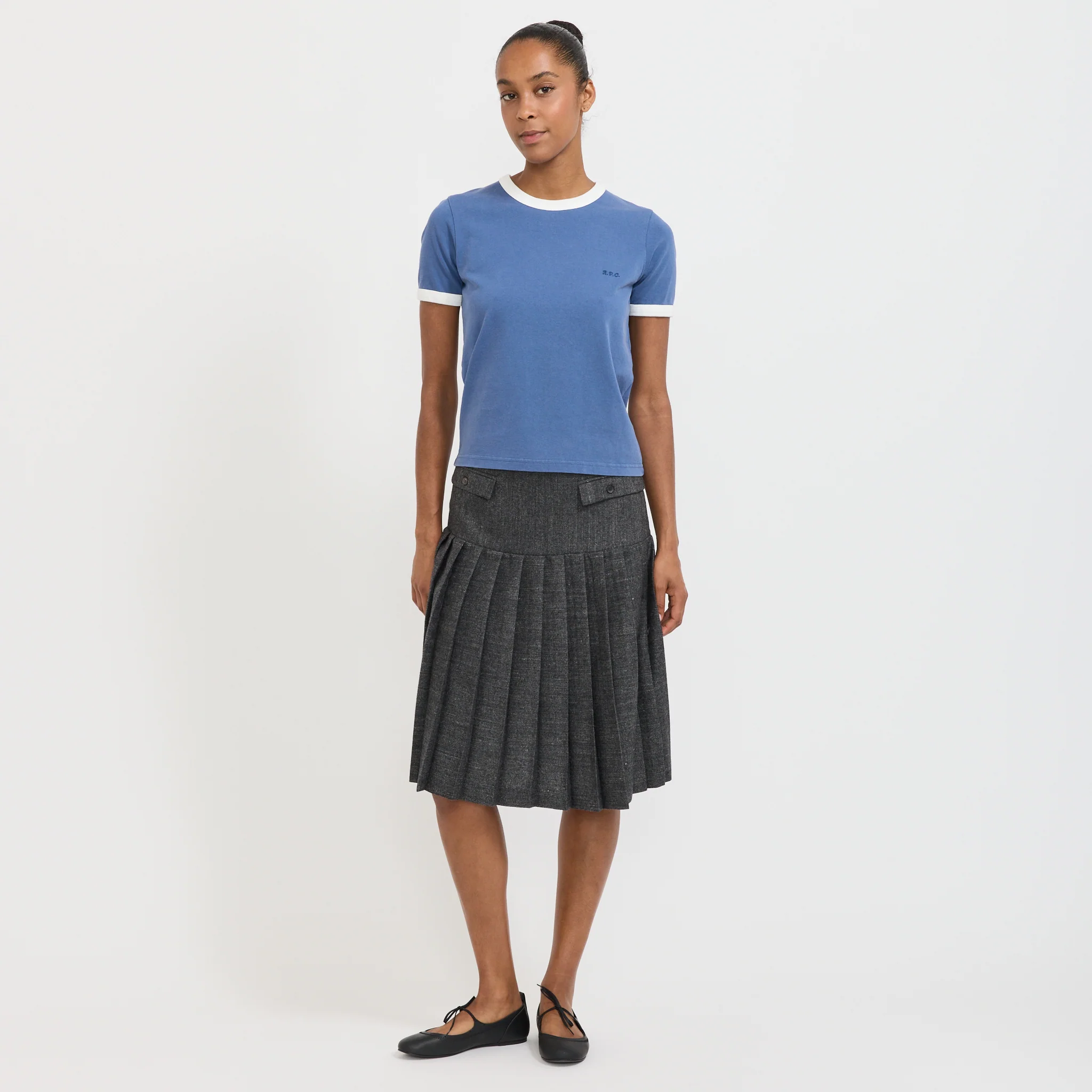 Ringer Tee Blue/White - Image 2