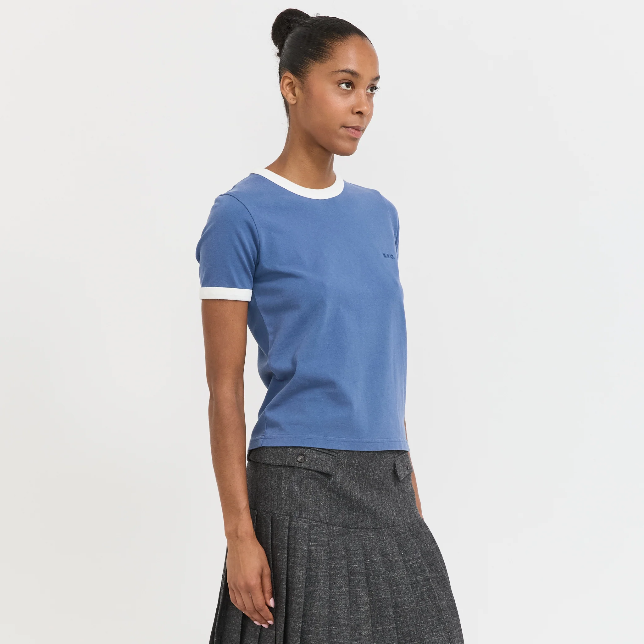 Ringer Tee Blue/White - Image 3