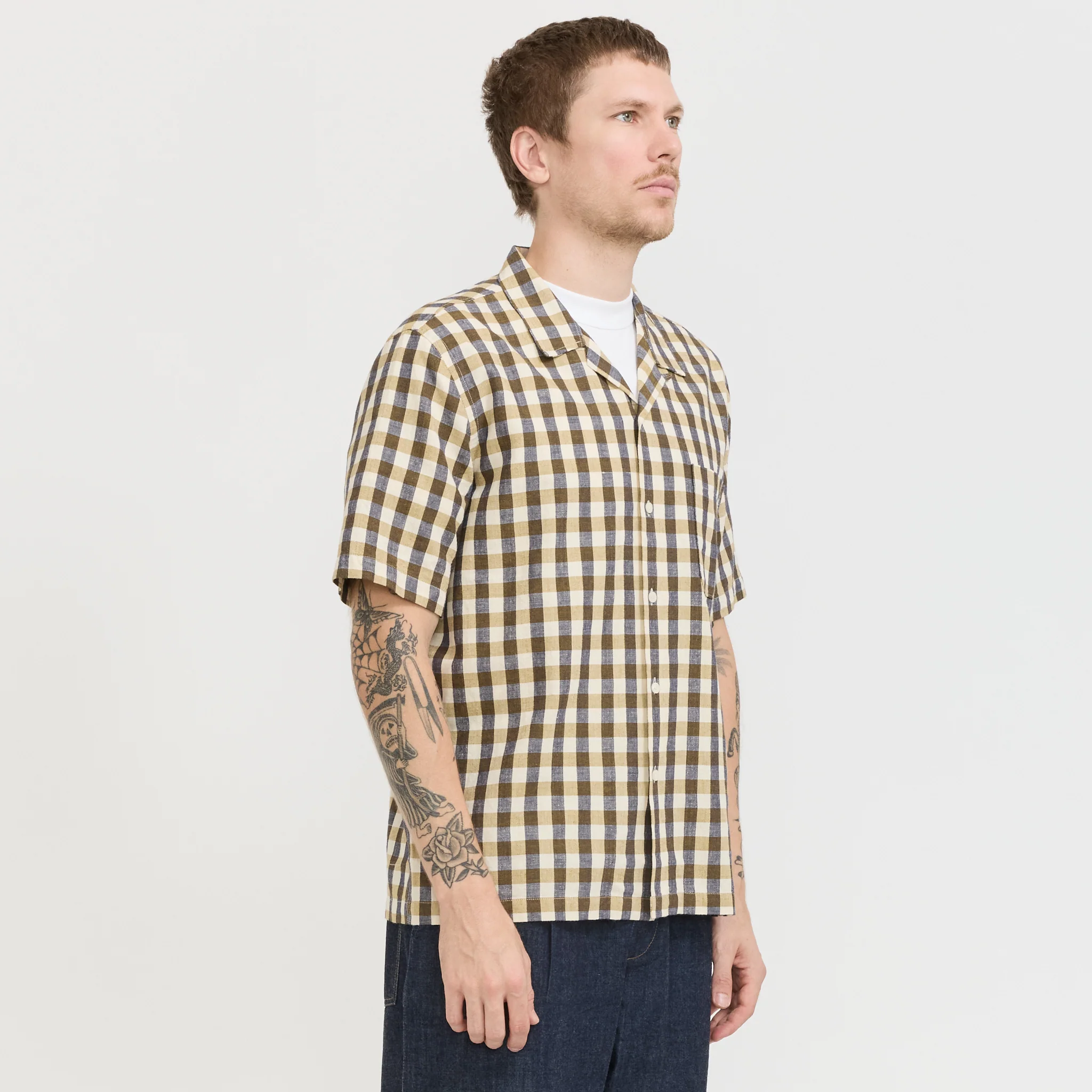 Road Shirt Aberdeen Lincot Olive - Image 3
