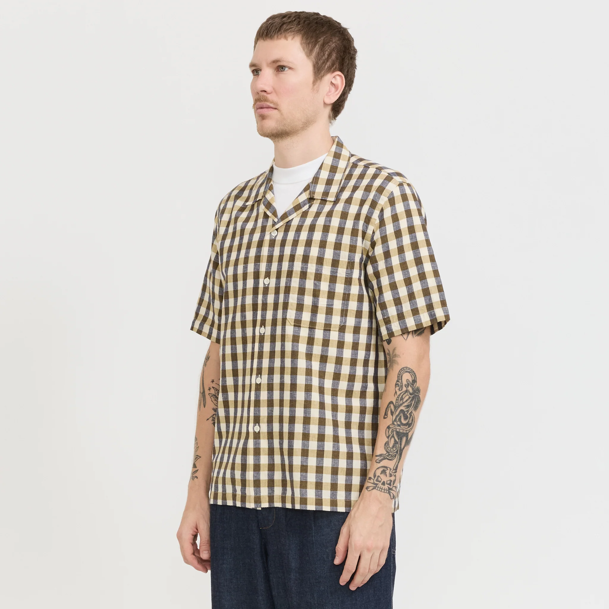 Road Shirt Aberdeen Lincot Olive - Image 7