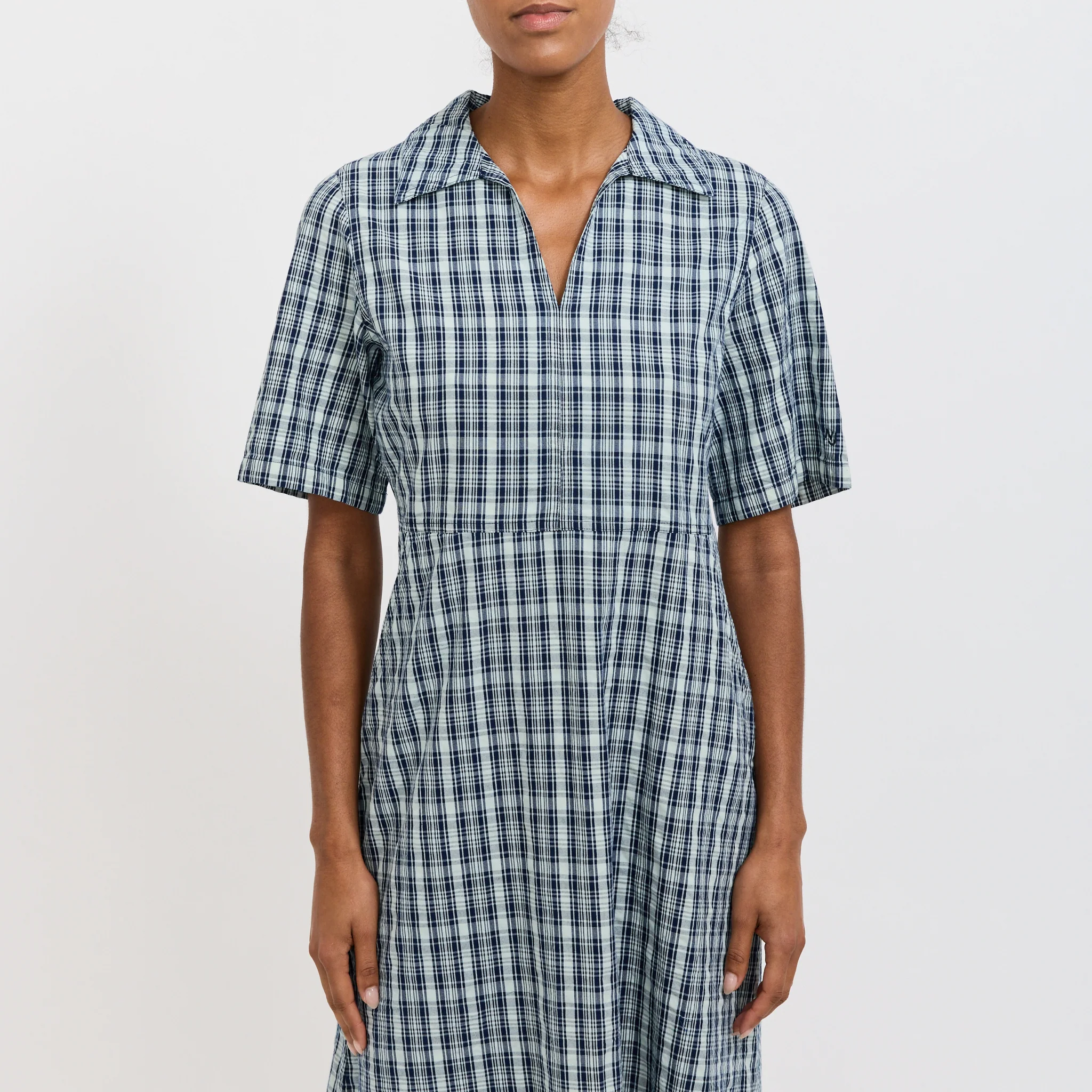 Ronja Dress Indigo Seersucker - Image 5