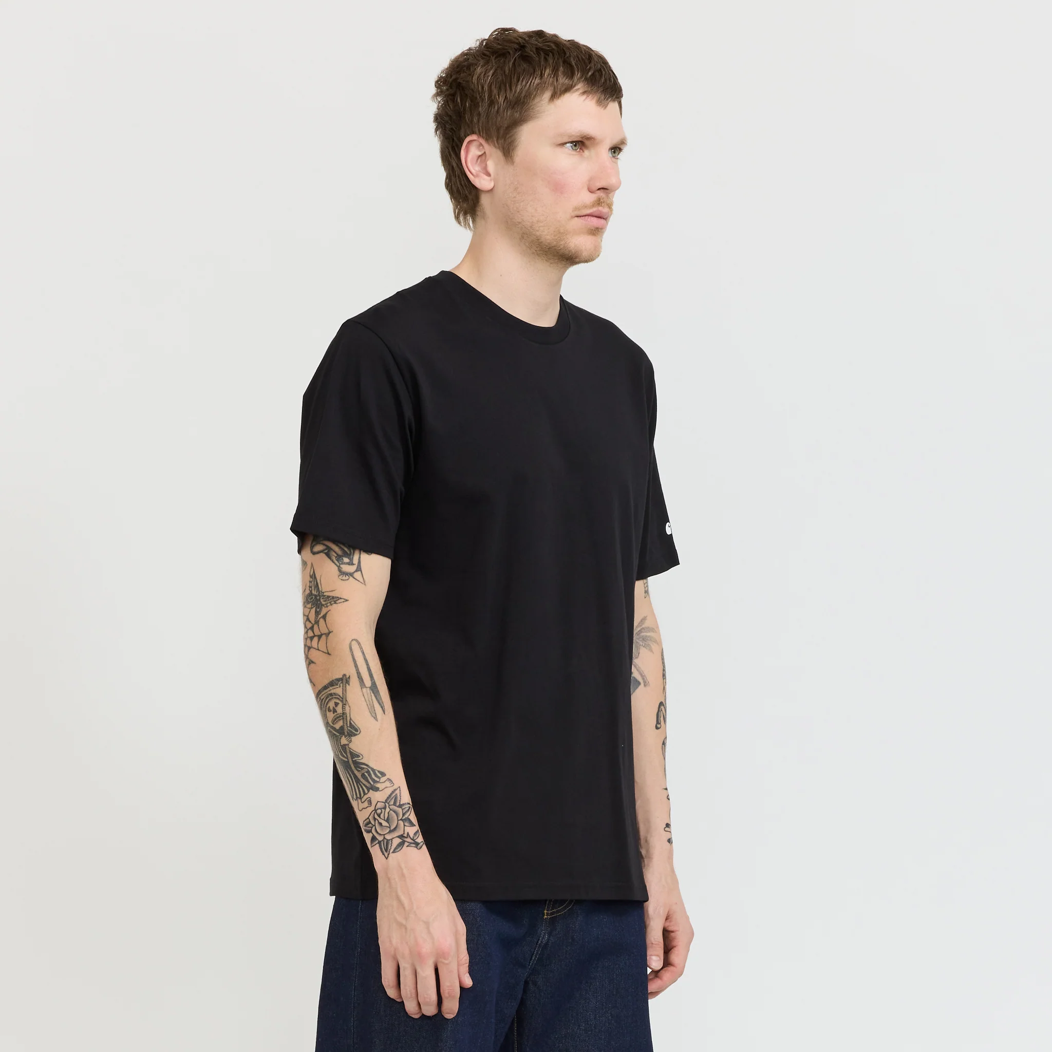 S/S Base T-Shirt Black/White - Image 3
