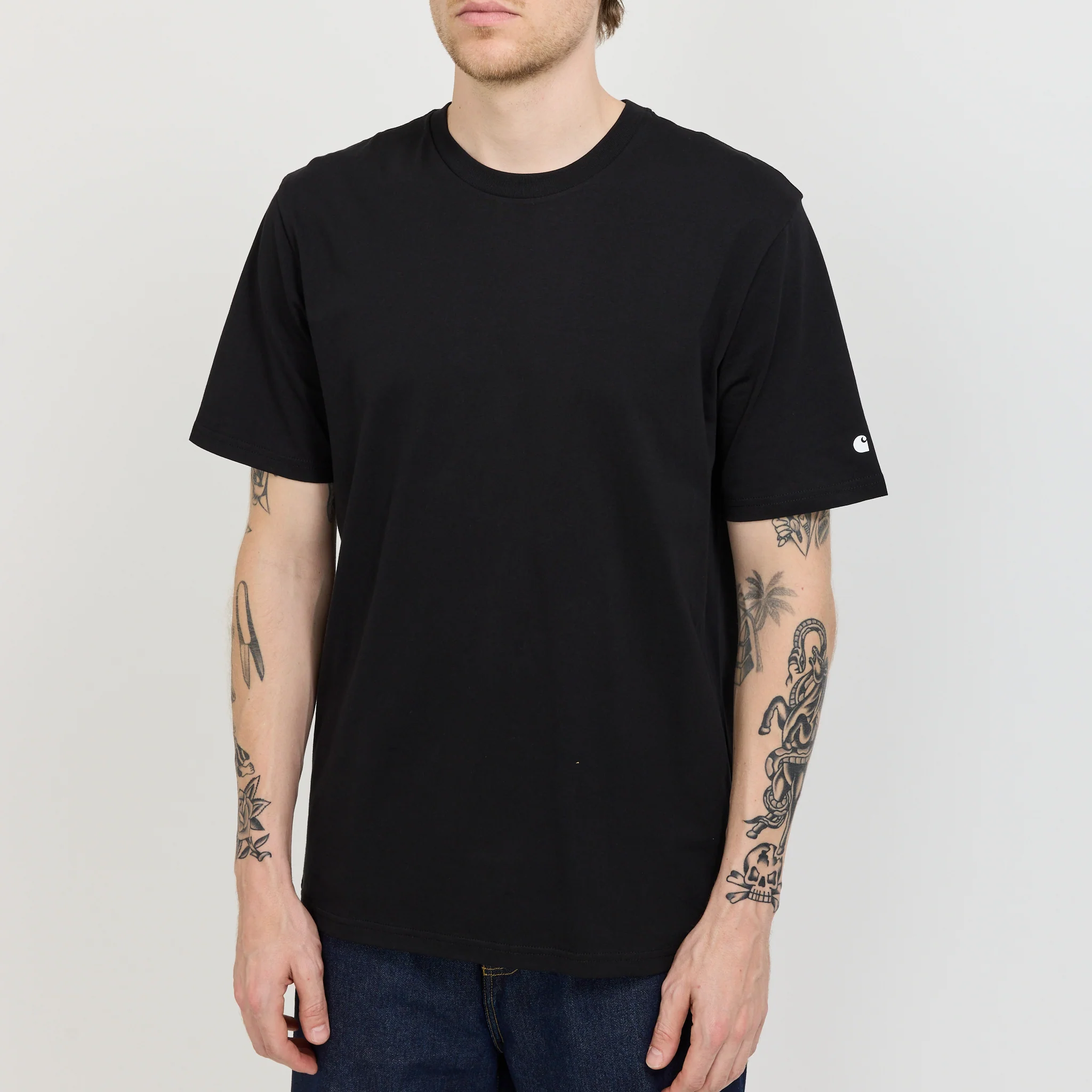 S/S Base T-Shirt Black/White - Image 5