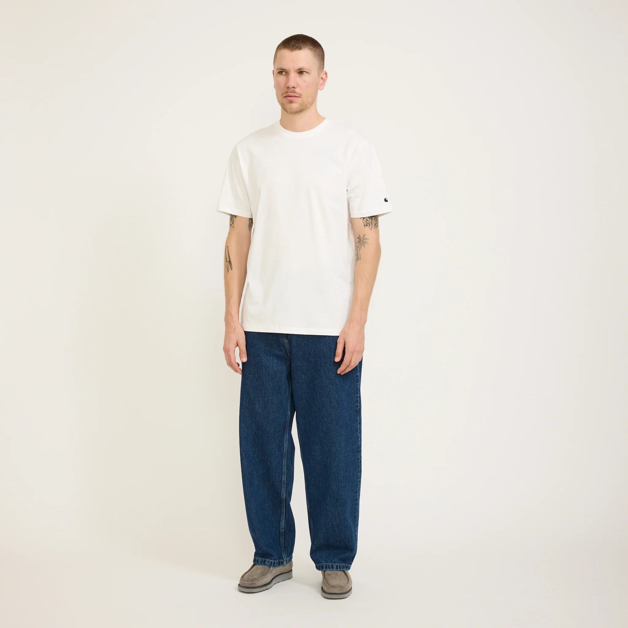 S/S Base T-Shirt White/Black - Image 3