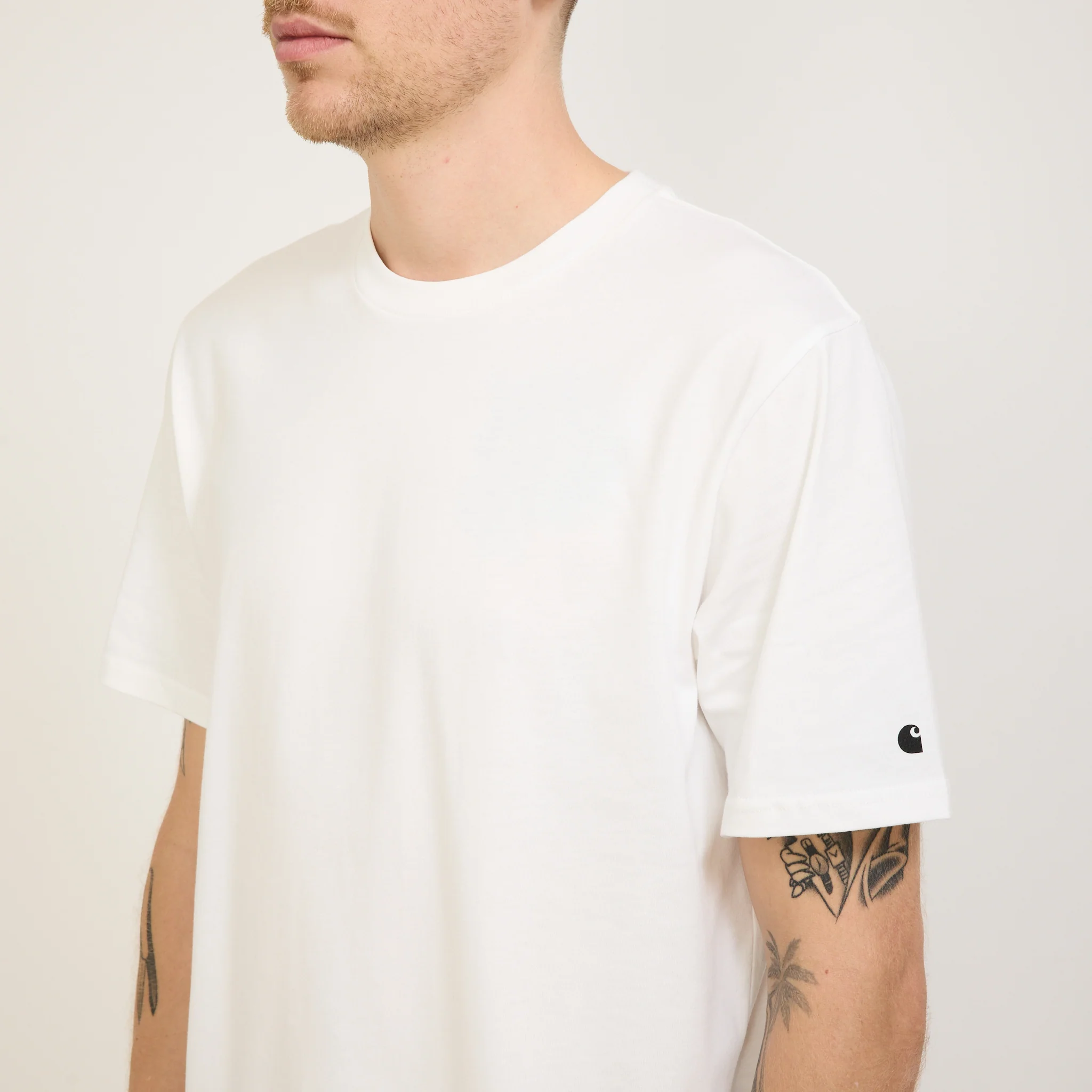 S/S Base T-Shirt White/Black - Image 4