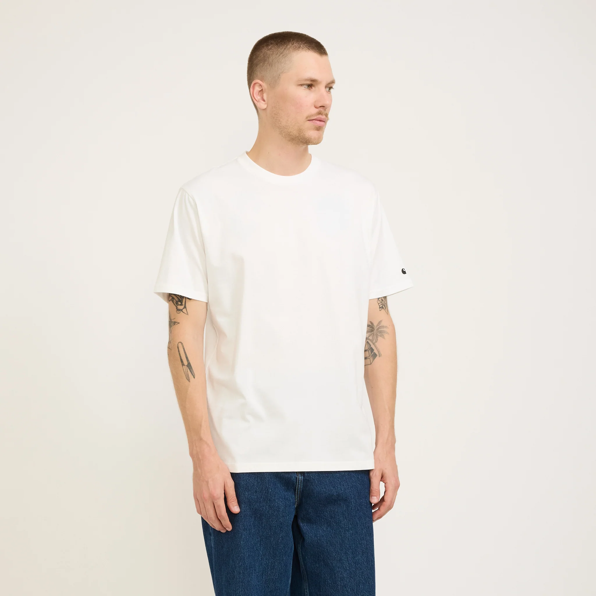 S/S Base T-Shirt White/Black - Image 5