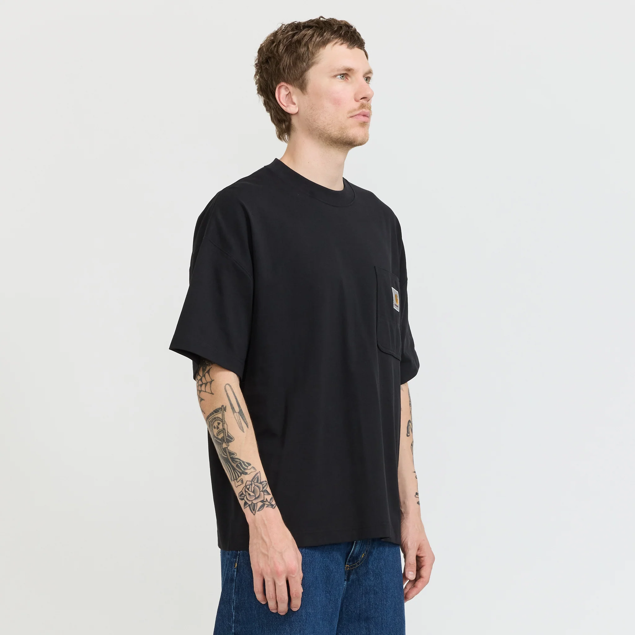 S/S Work Pocket T-Shirt Black - Image 3