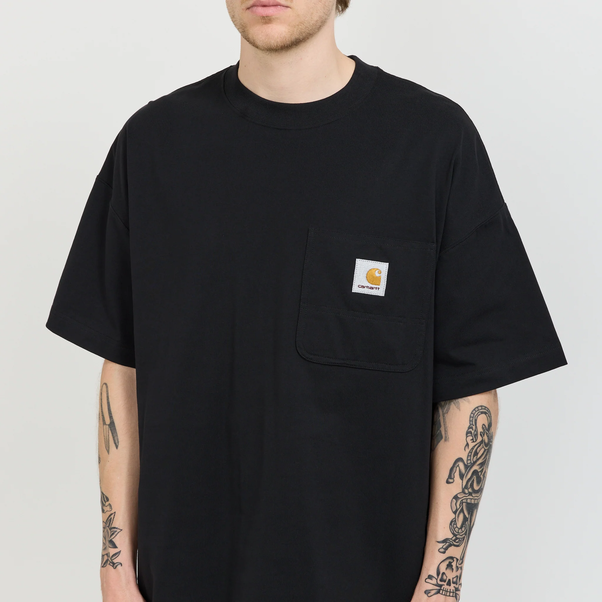 S/S Work Pocket T-Shirt Black - Image 5