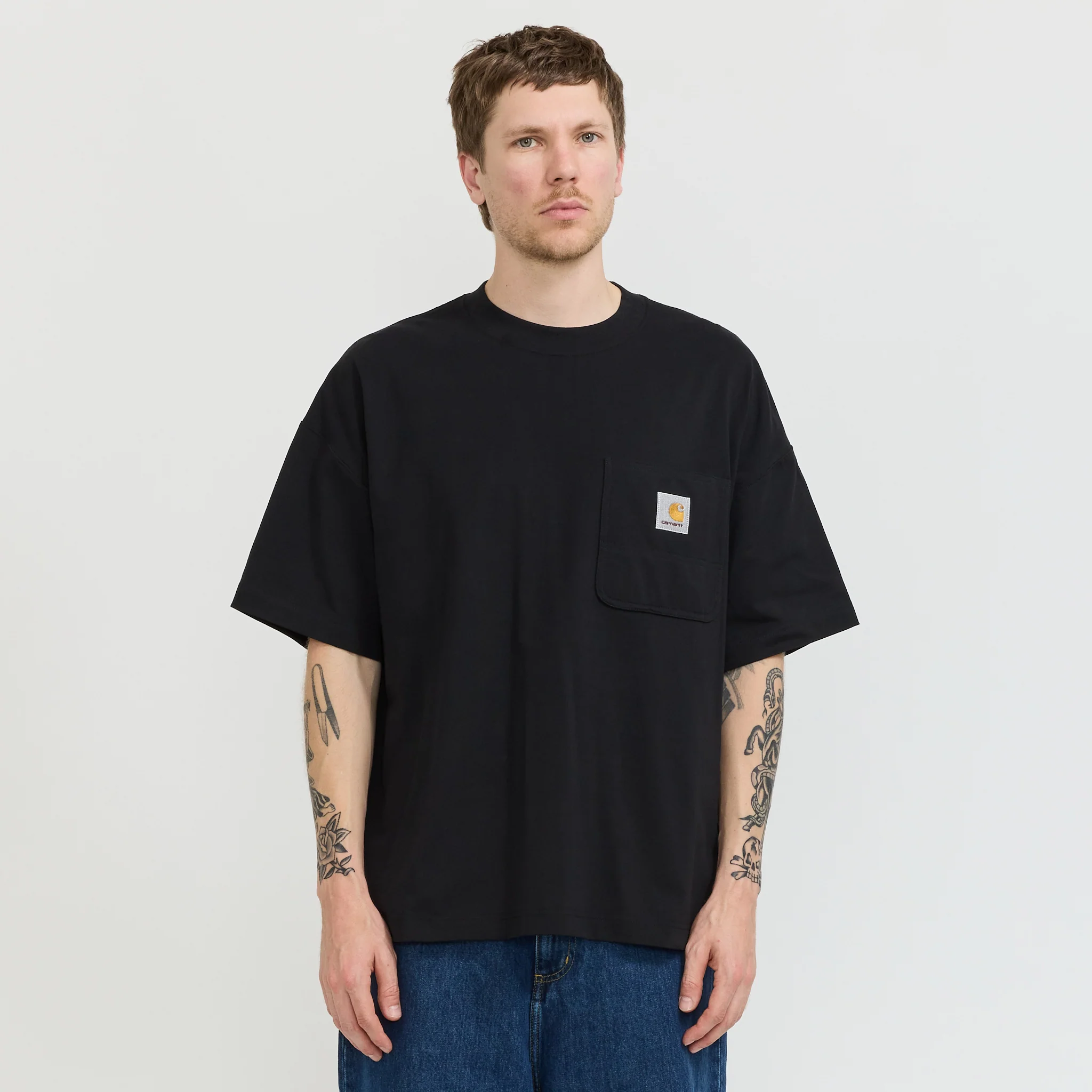 S/S Work Pocket T-Shirt Black - Image 6