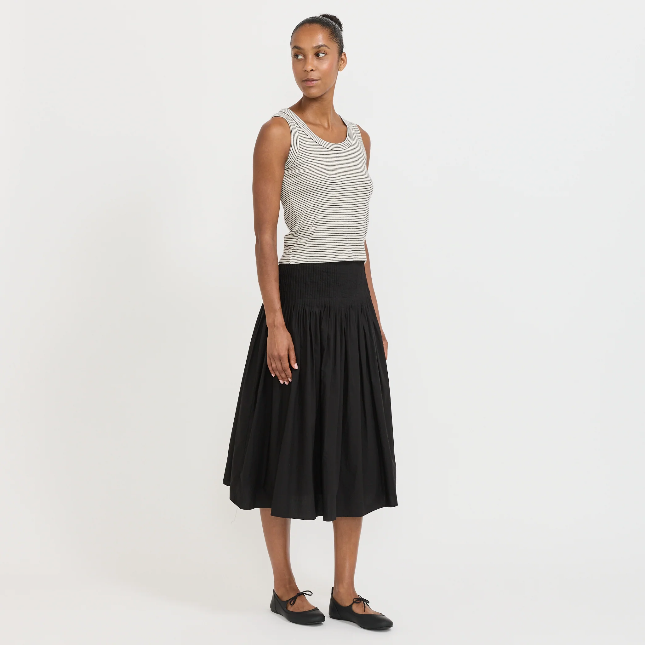 Sailor Sleeveless Knit Top Black - Image 2