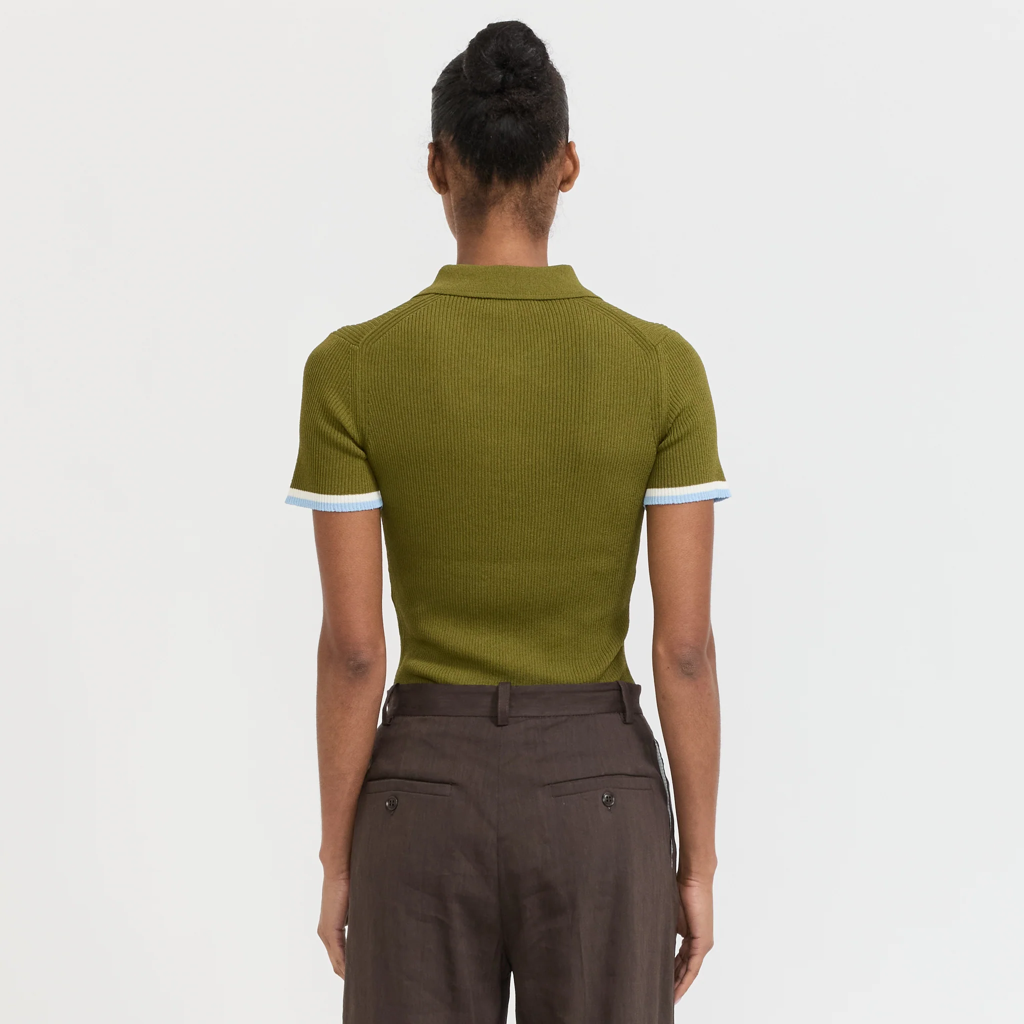 Selaste Short Sleeve Polo Kaki - Image 4