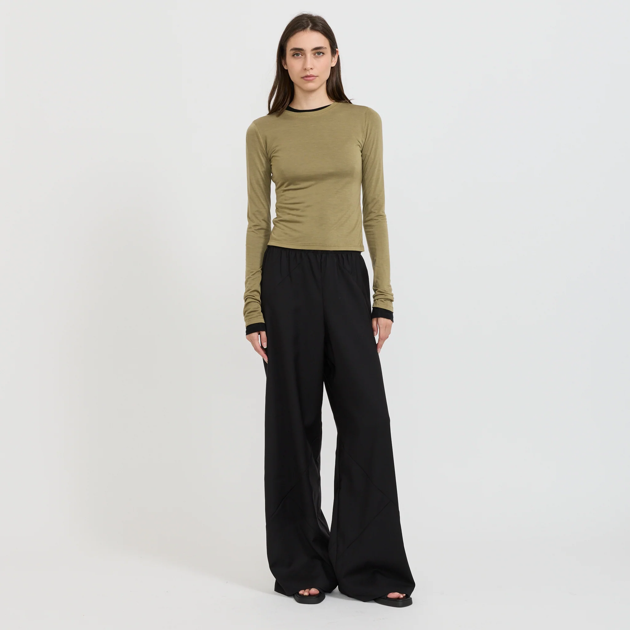 Sheer Long Sleeve Top Clay - Image 6