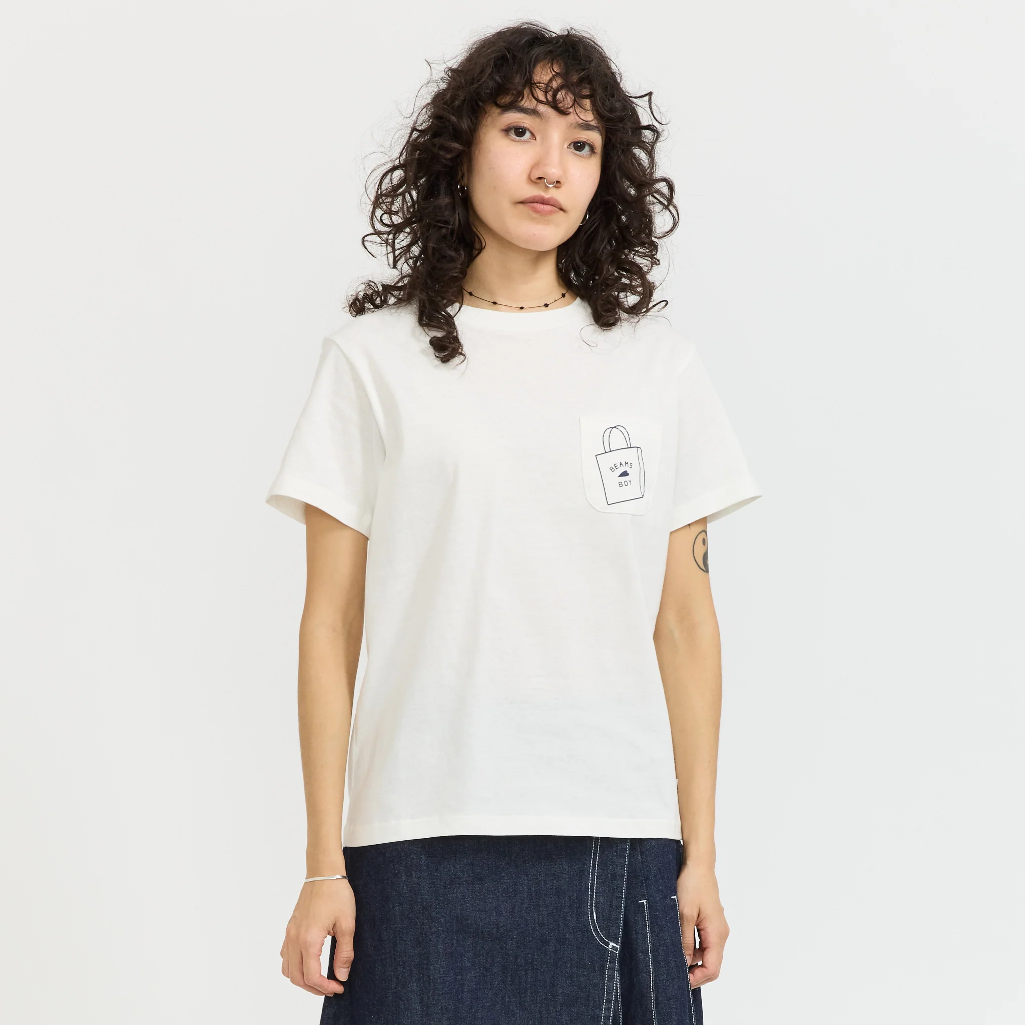 Shop Bag Logo Pocket T Shirt White
