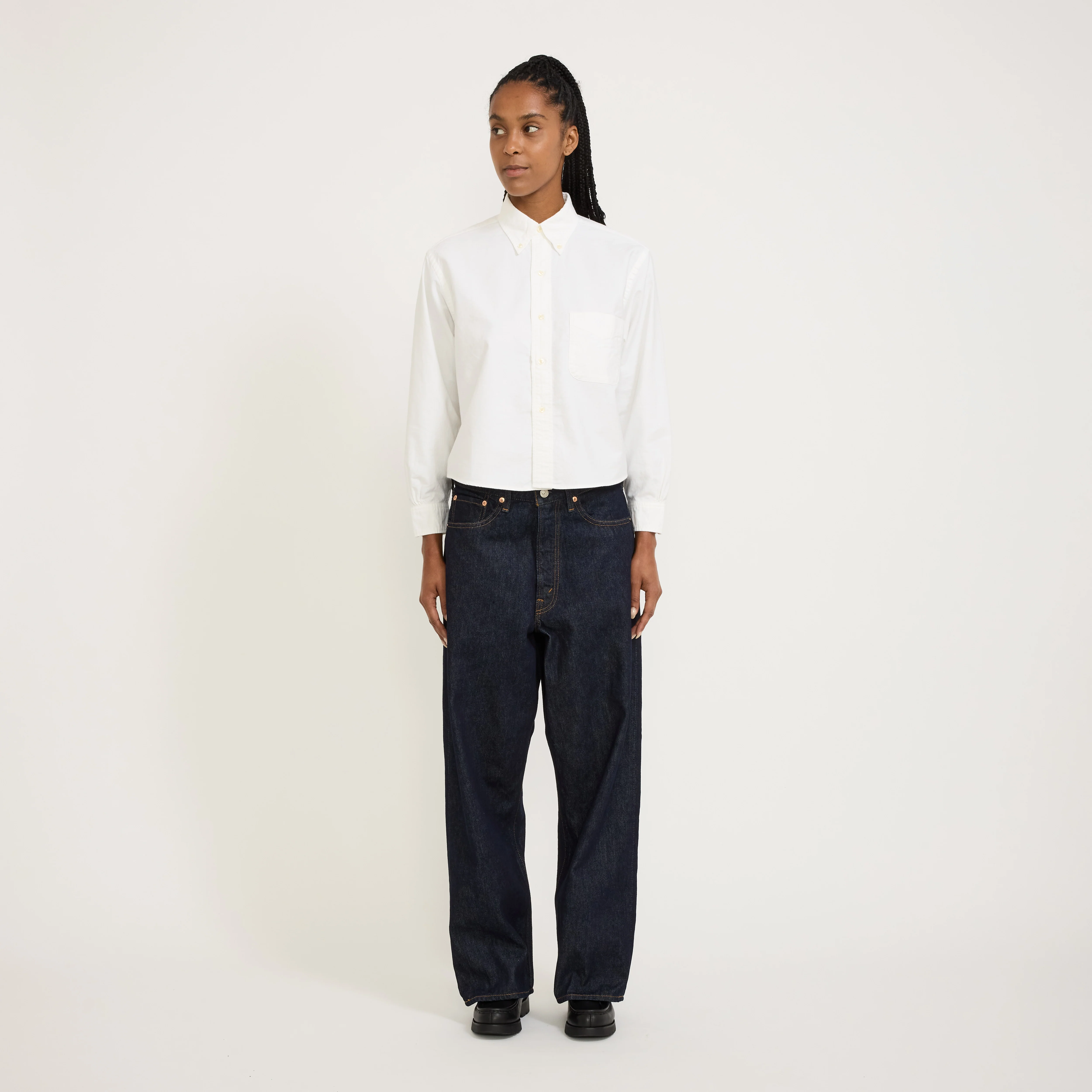 Short Button Down Shirt White - Image 2