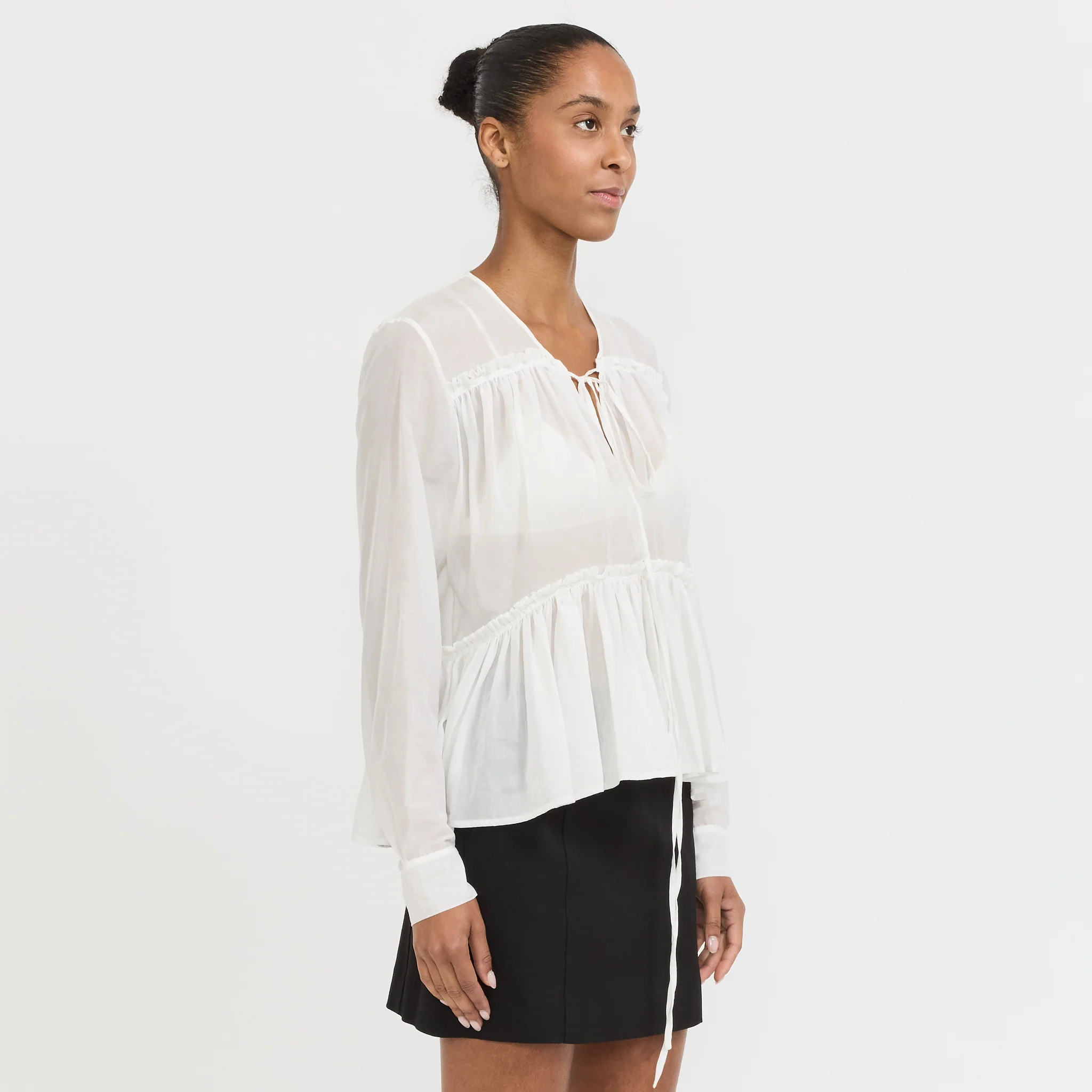 Silk Voile Top White - Image 3