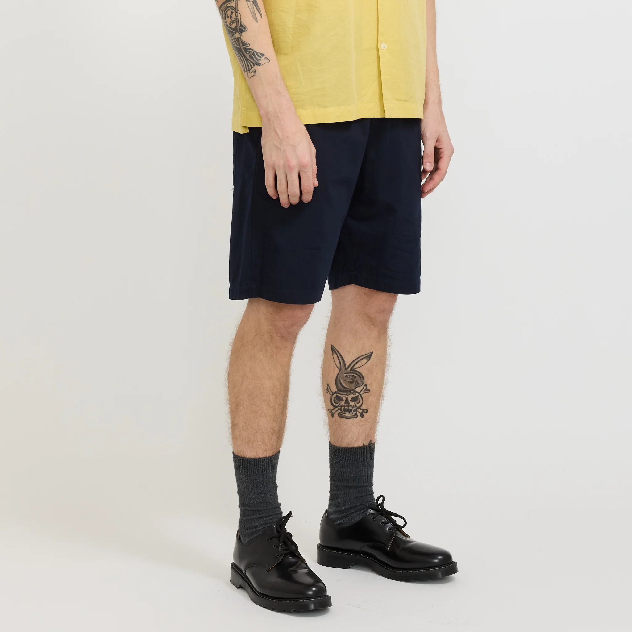 Simple Short Military Cotton Navy - Image 3