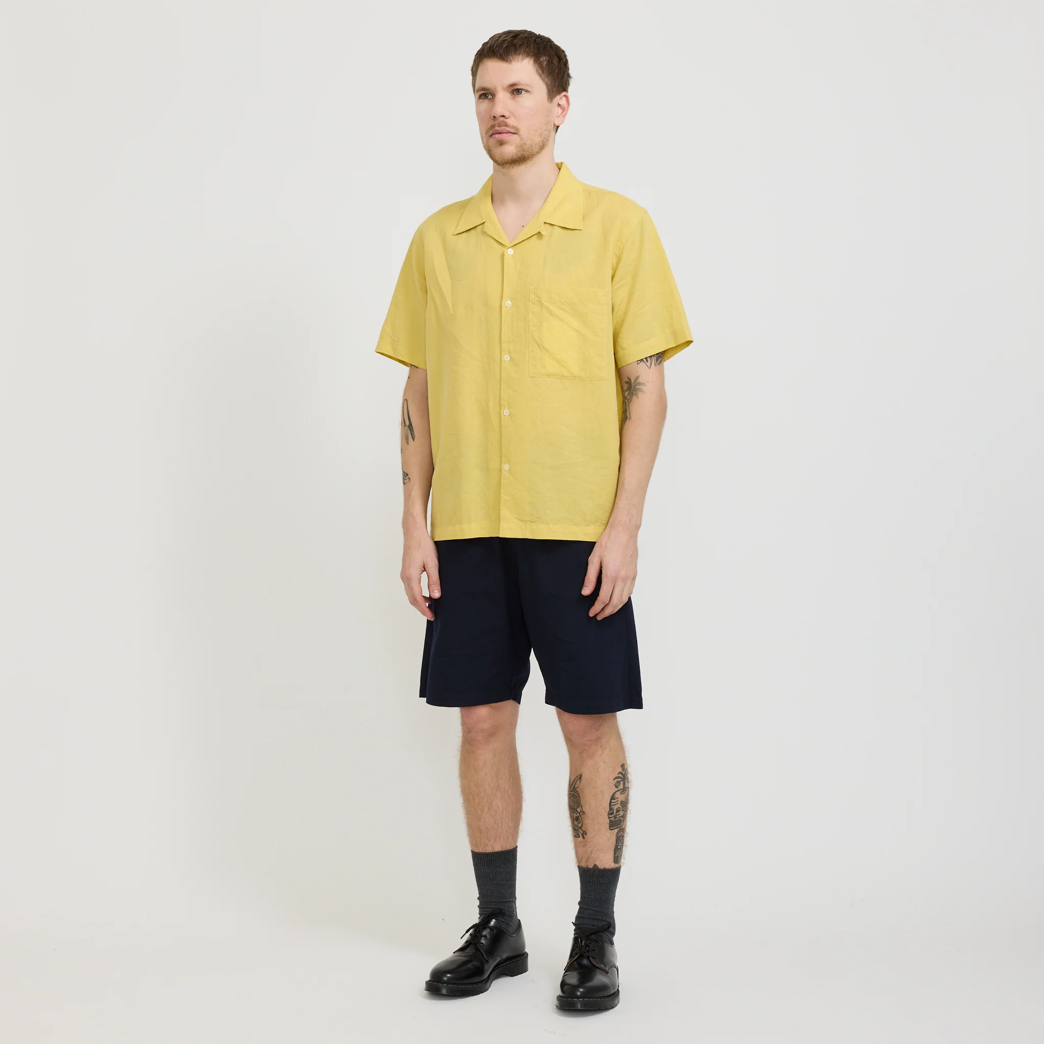 Simple Short Military Cotton Navy - Image 7
