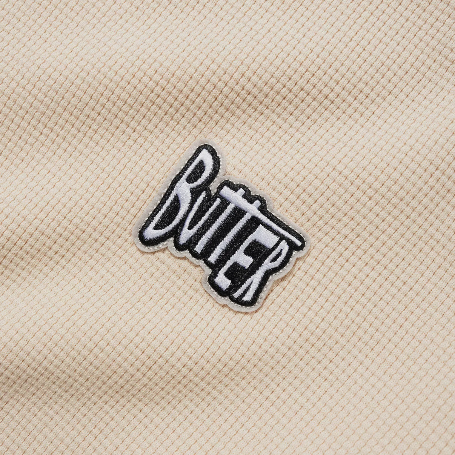 Sketch Waffle Crewneck Cream/Red - Image 2