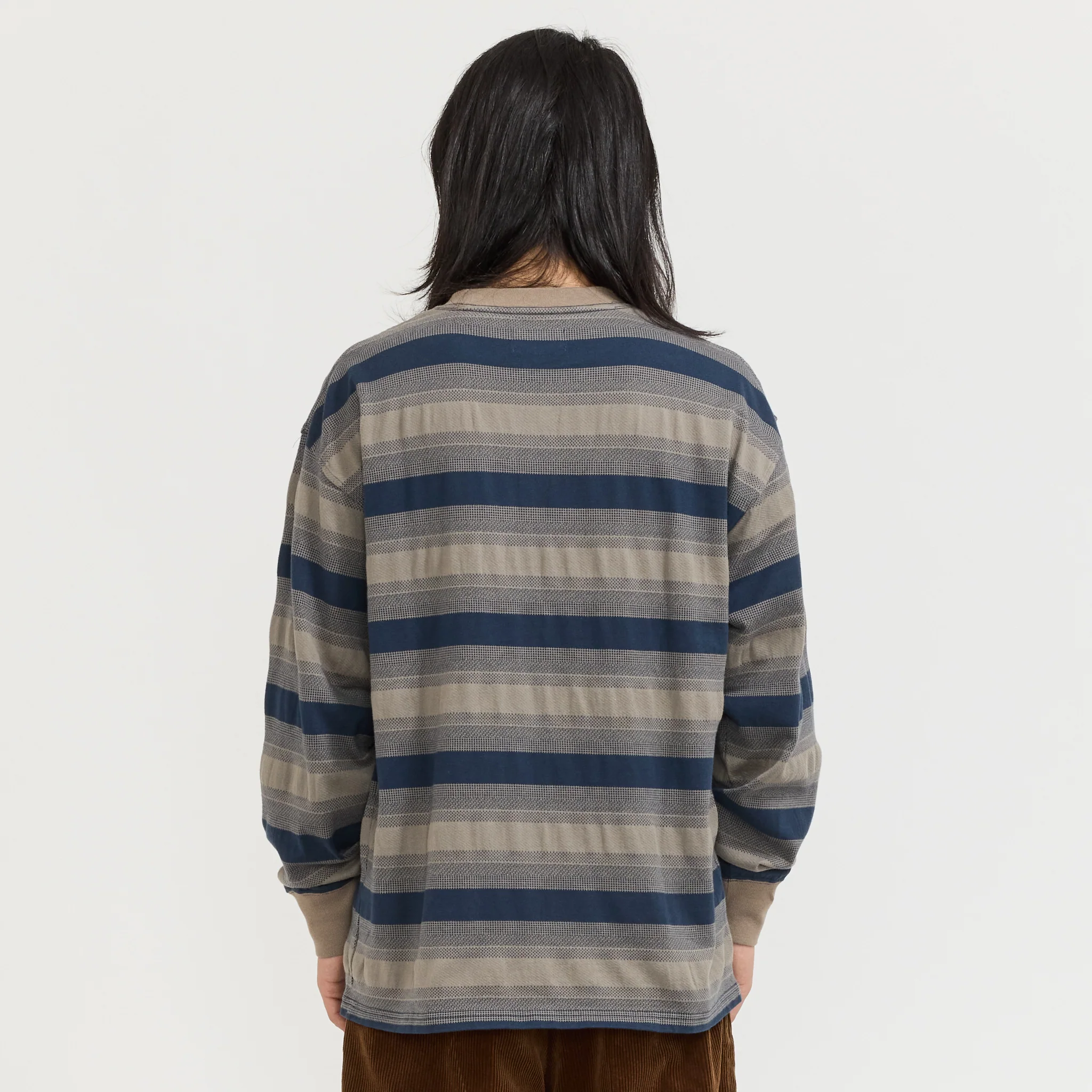 Skip Stripe LS Tee Grey - Image 4