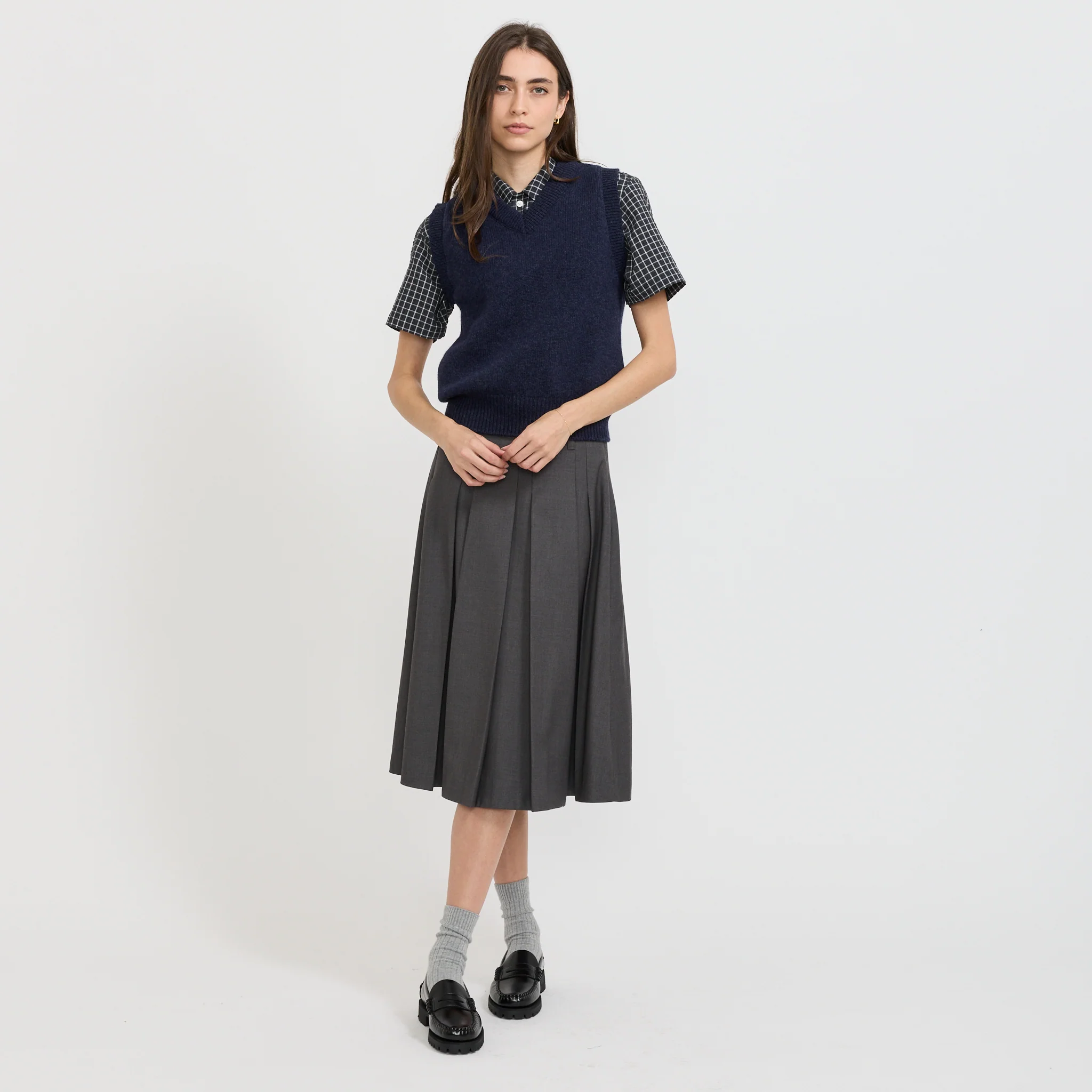 Slave To The Knit Slipover Navy - Image 2