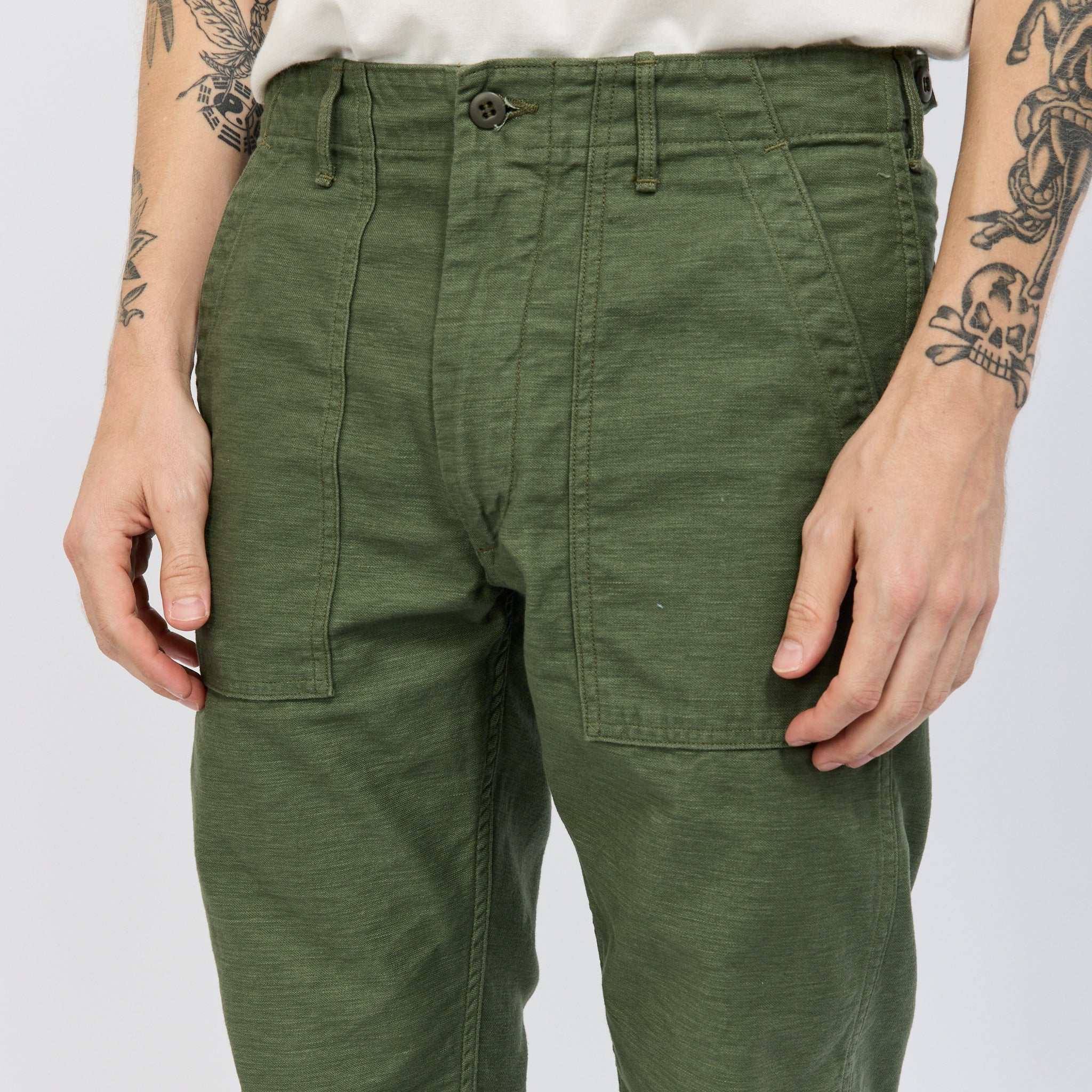 Slim Fit Fatigue Pants Green - Image 5