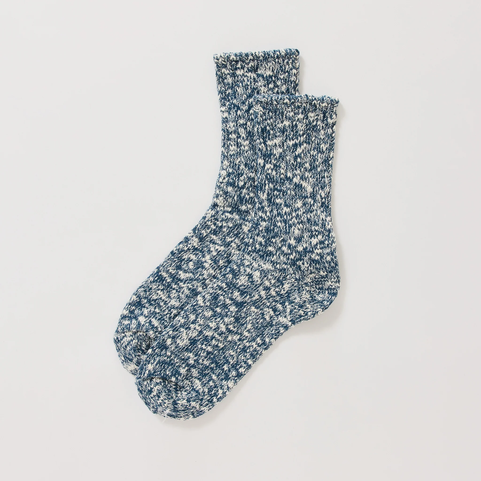 Slub Nep Twister Heather Sock Mid Blue