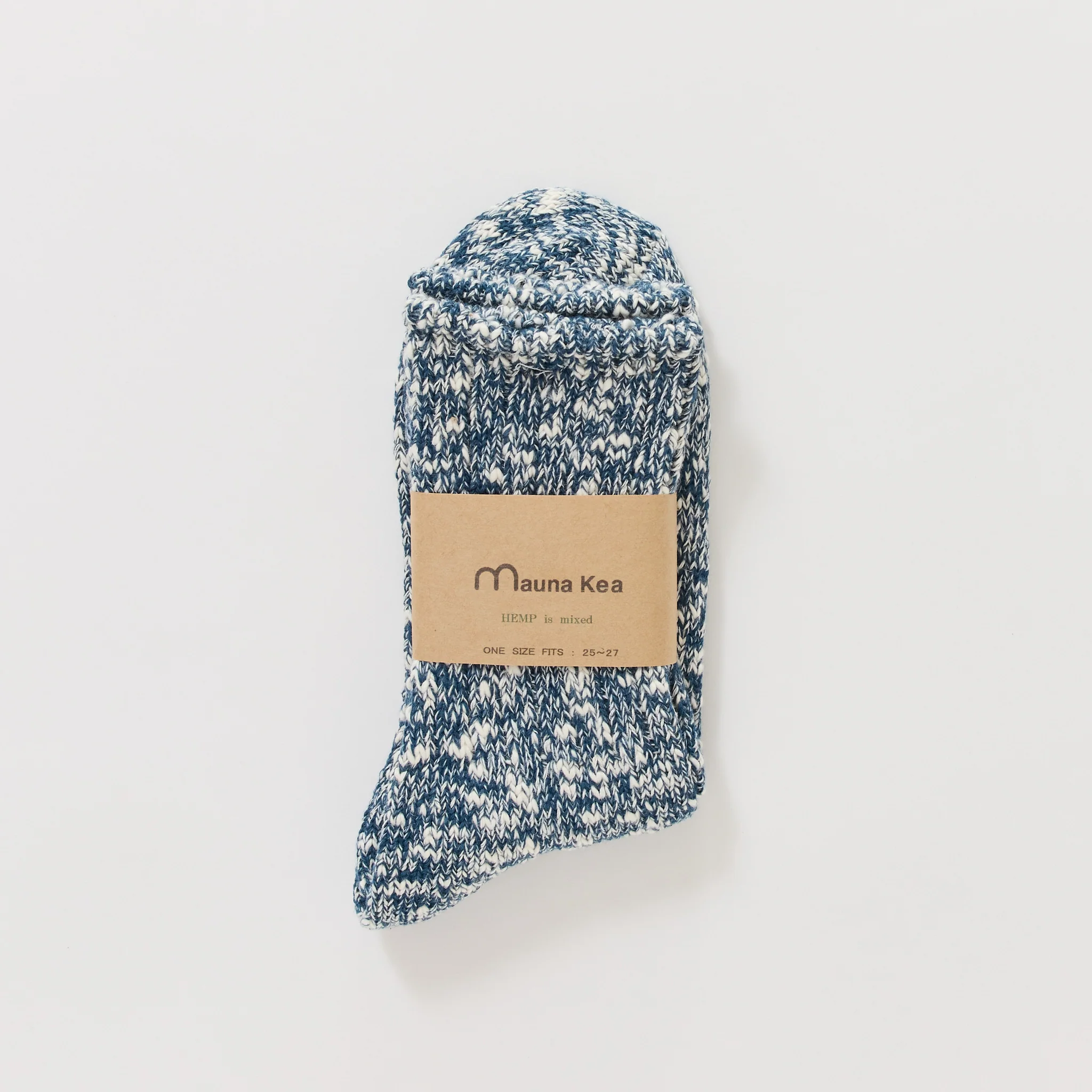 Slub Nep Twister Heather Sock Mid Blue - Image 2