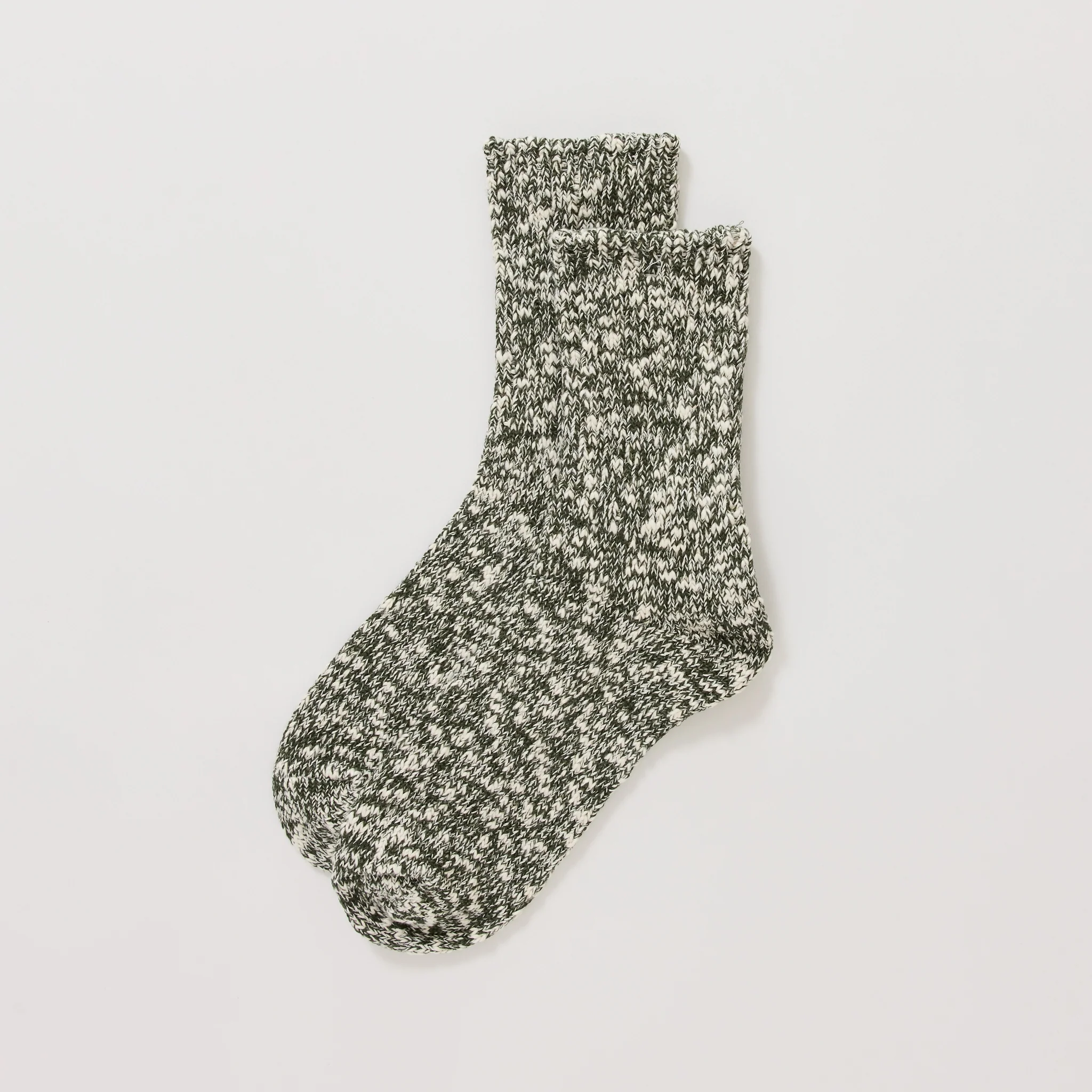 Slub Nep Twister Heather Sock Olive