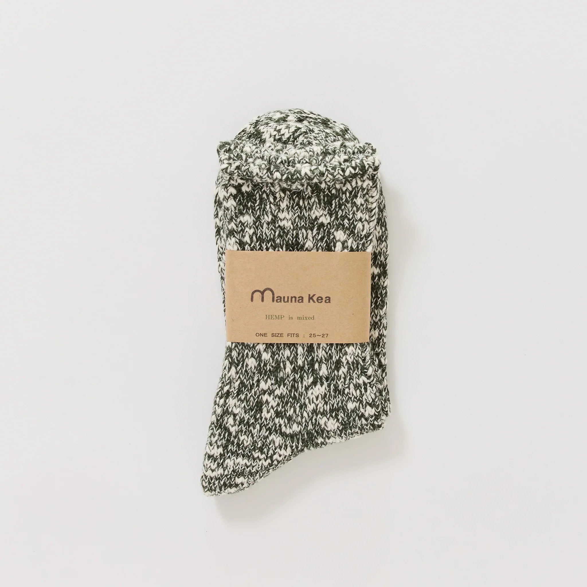 Slub Nep Twister Heather Sock Olive - Image 2