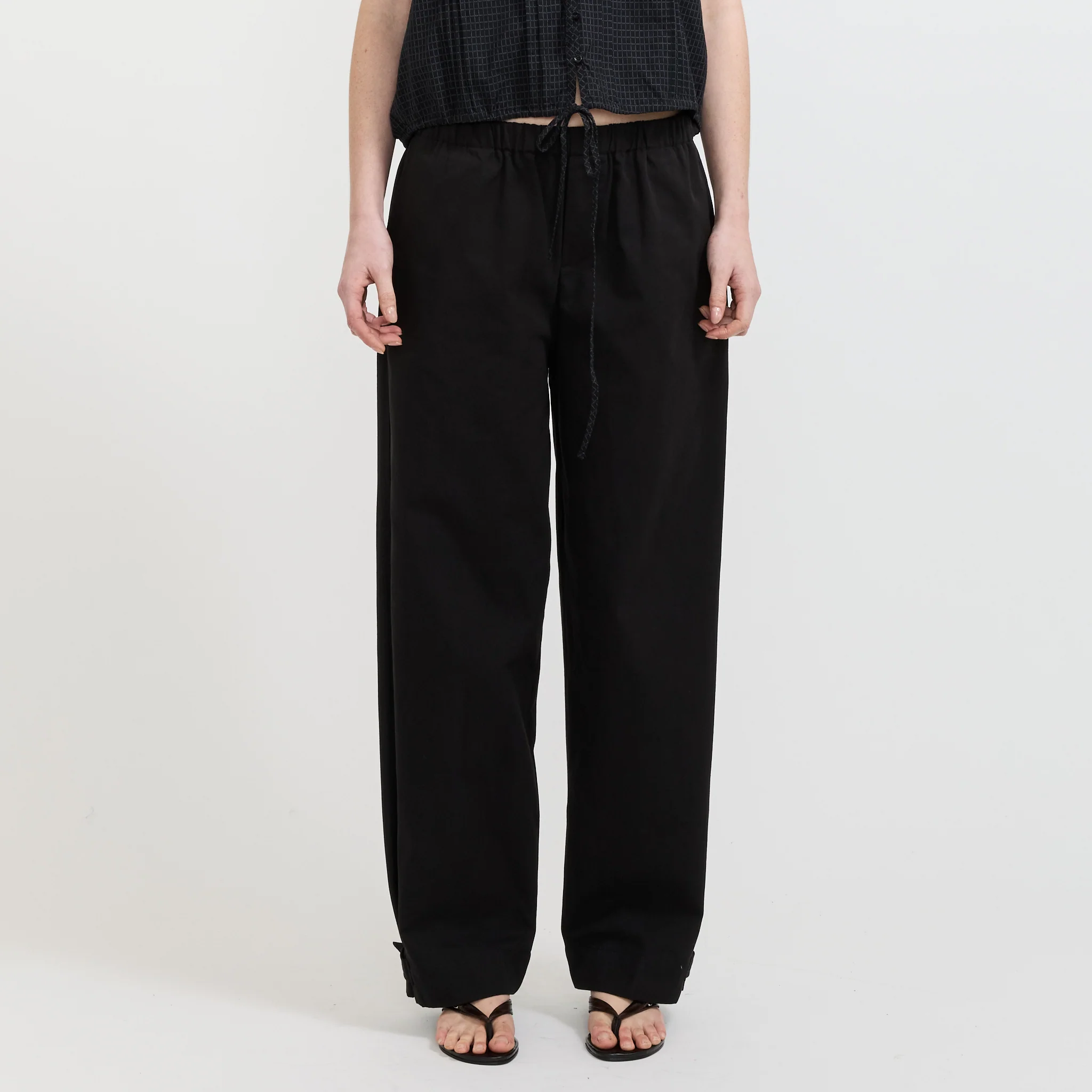 Snap Tab Pant Black