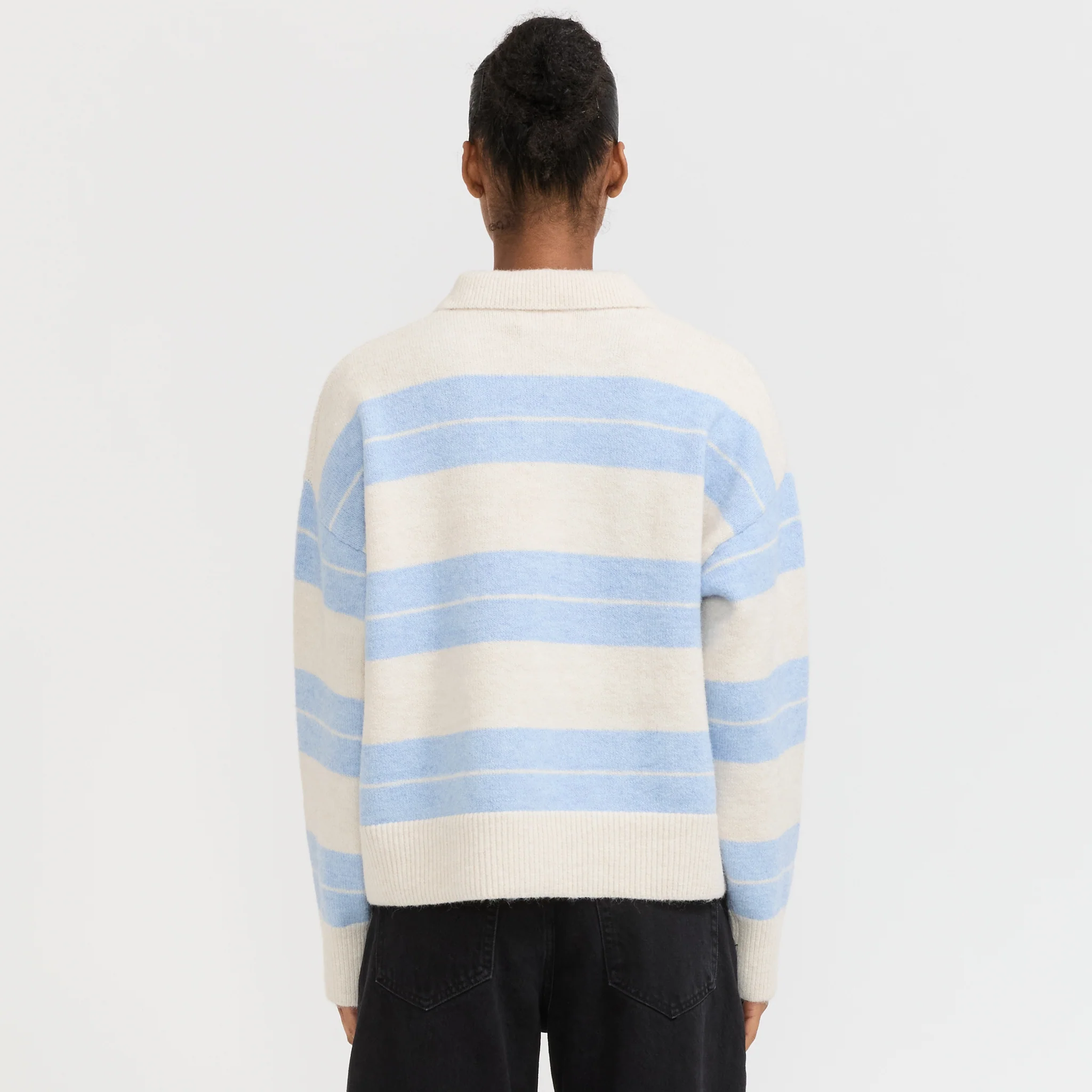 Sofia Stripe Polo Soft Blue - Image 4