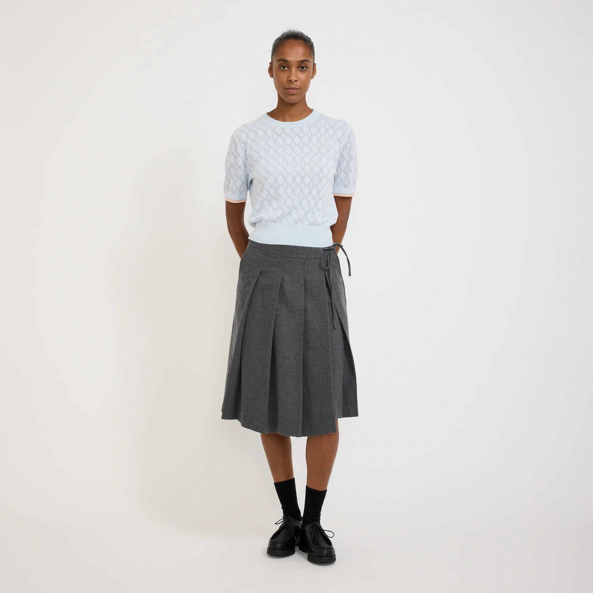 Soldiana Eyelet Top Blue - Image 2