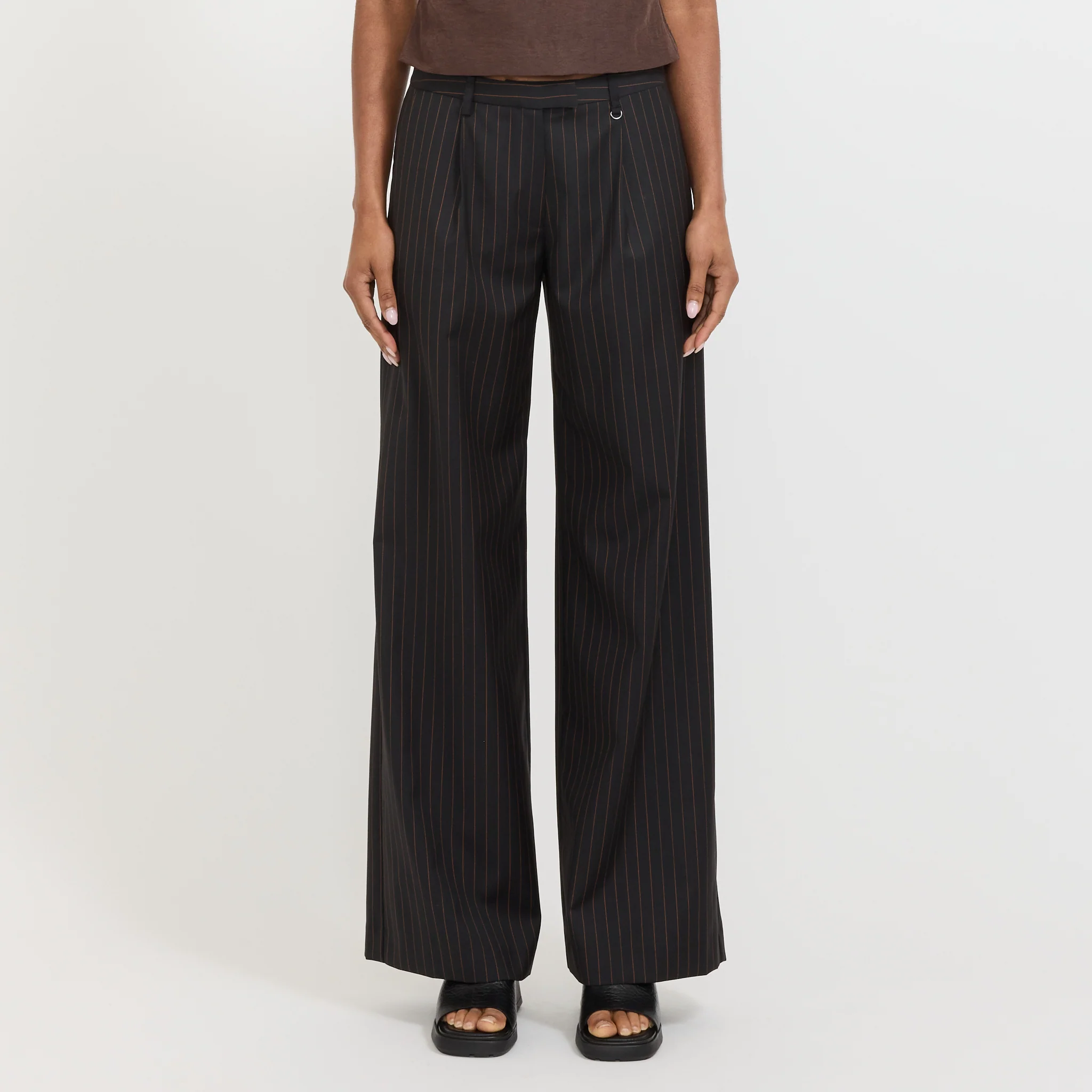 Spatial Trouser Black Pinstripe