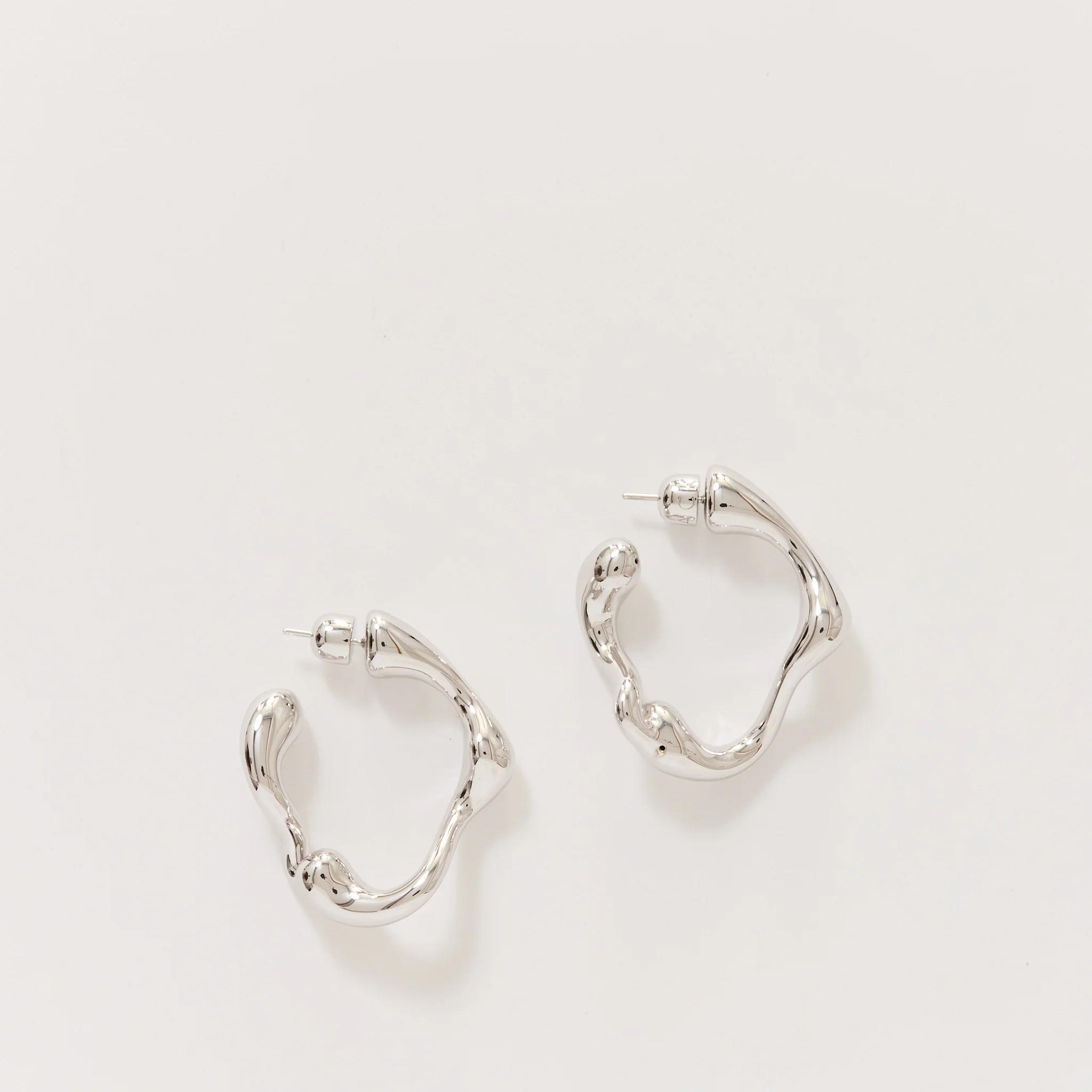Splash Hoops Small Pair Silver - Image 2