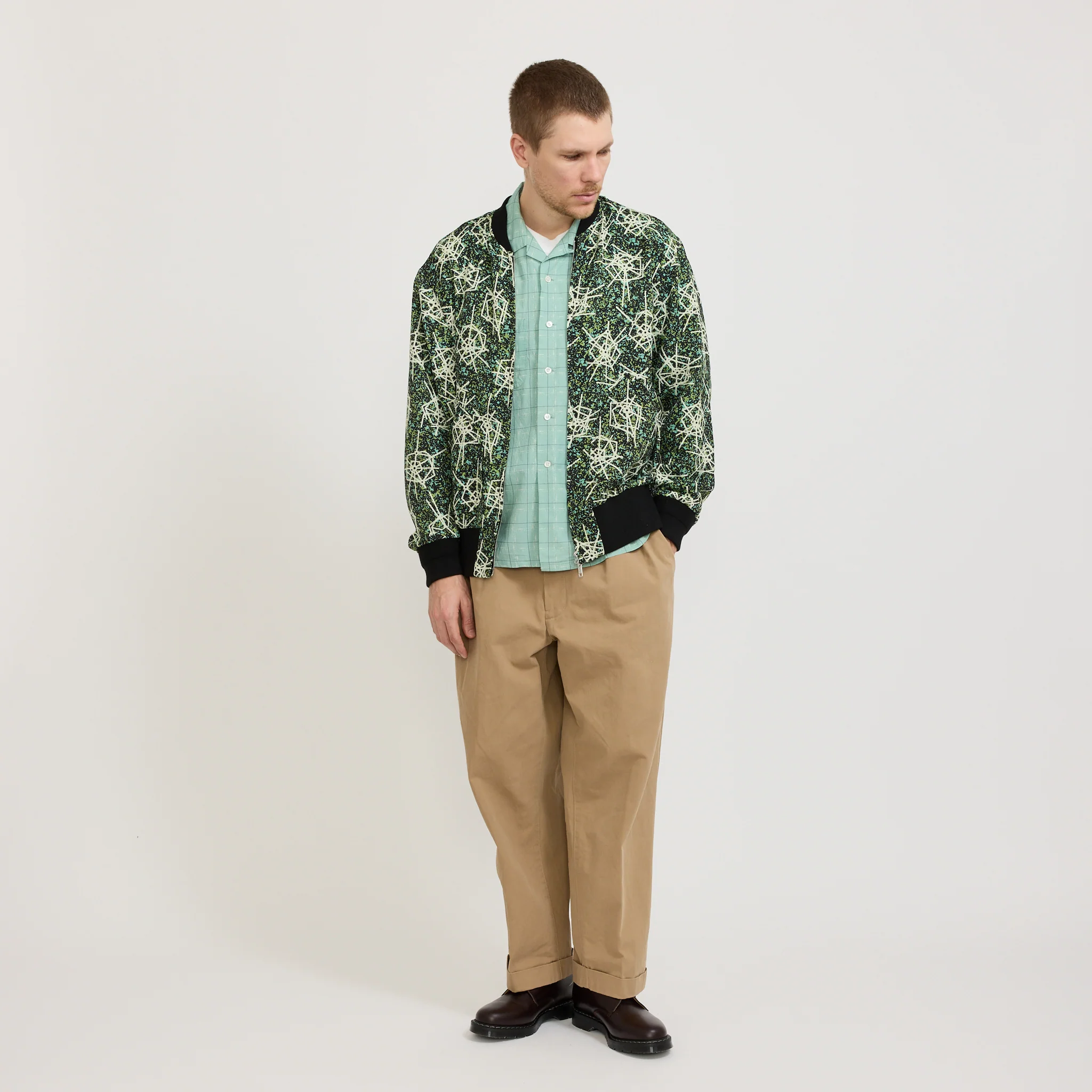 Sports Blouson Jacquard Mapping Print Black - Image 2