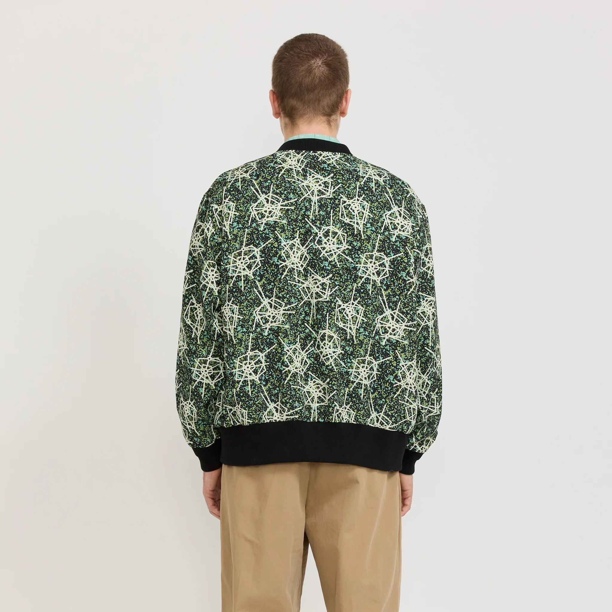 Sports Blouson Jacquard Mapping Print Black - Image 5