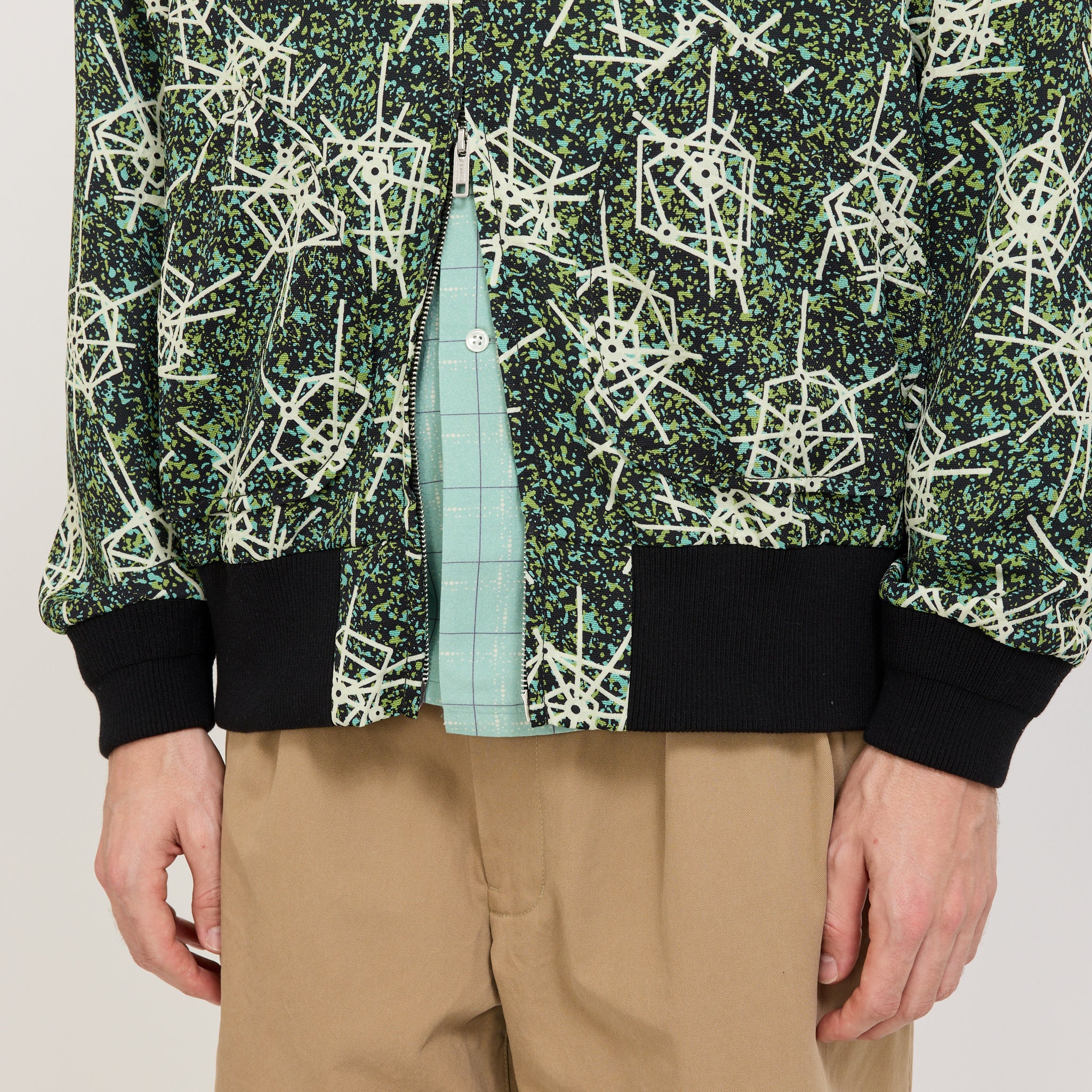Sports Blouson Jacquard Mapping Print Black - Image 6